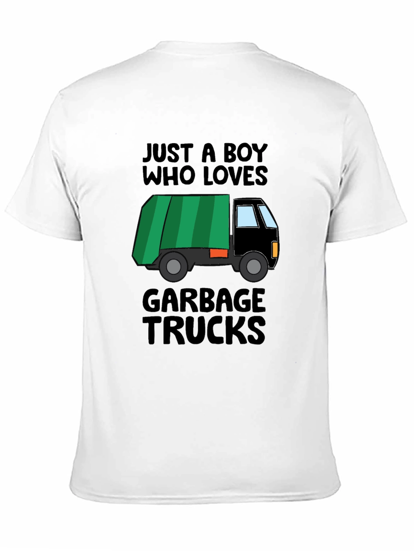 Black Boy's Garbage Truck T-Shirt view 11
