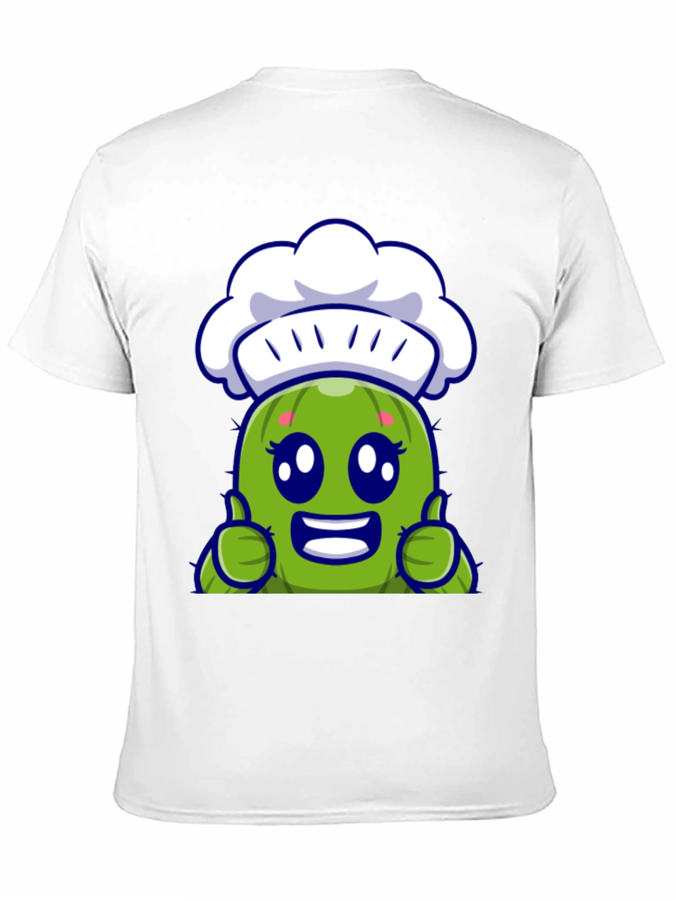 Black Cute Chef Cactus Cartoon Graphic Tee view 11