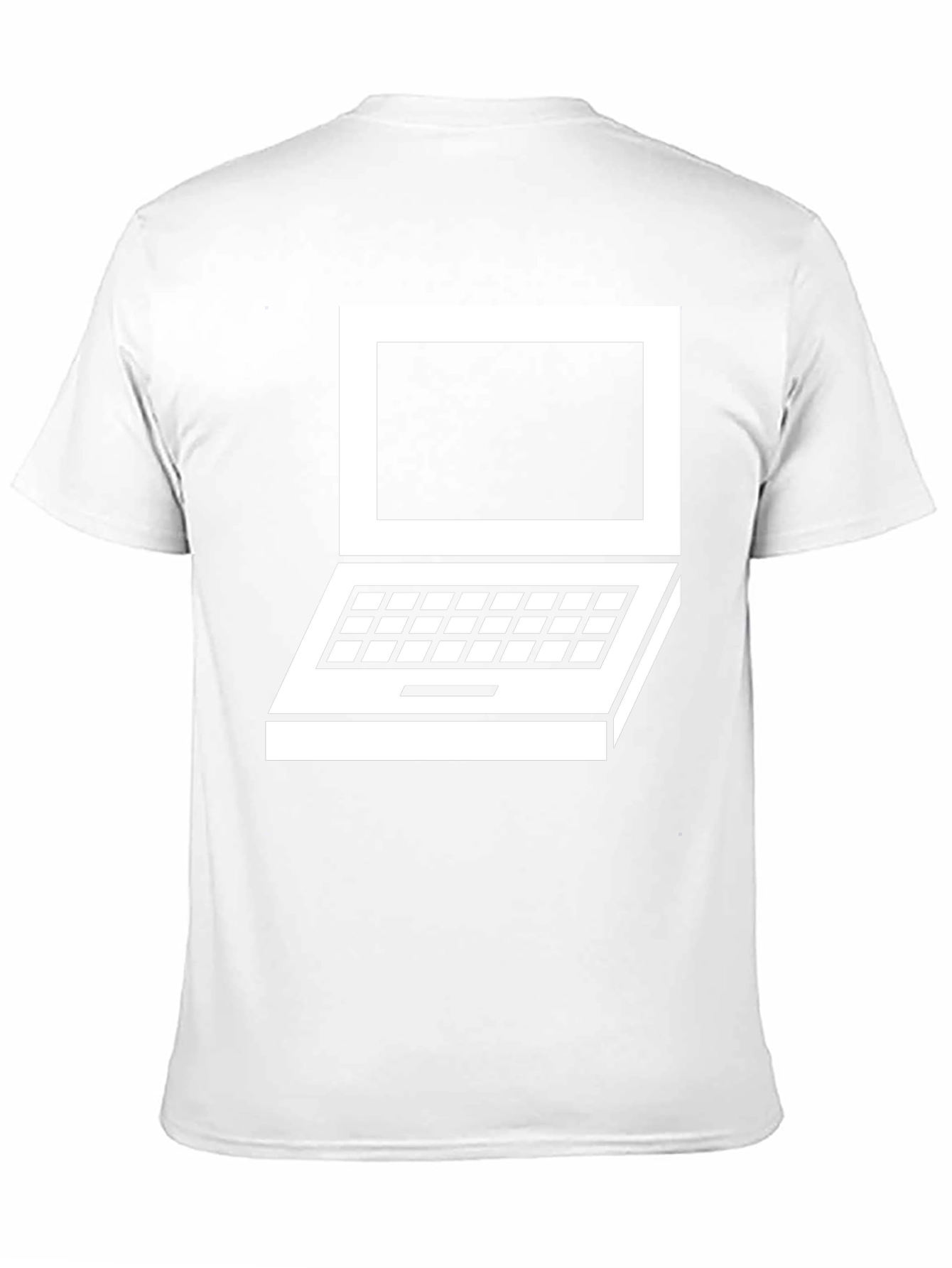 Black Retro Laptop Graphic Tee - Classic Design view 11