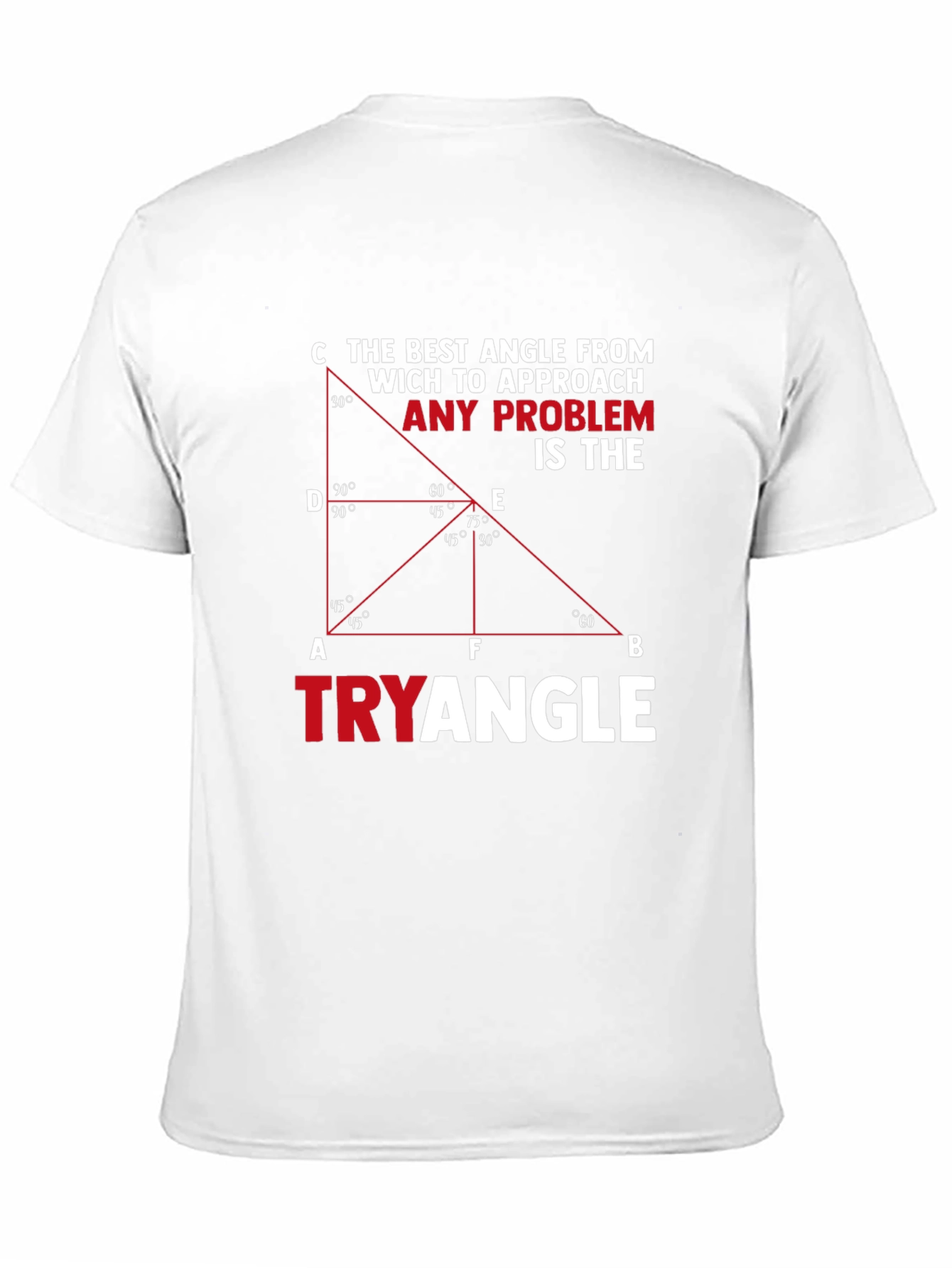 Black Tryangle Math Humor Graphic T-Shirt view 11