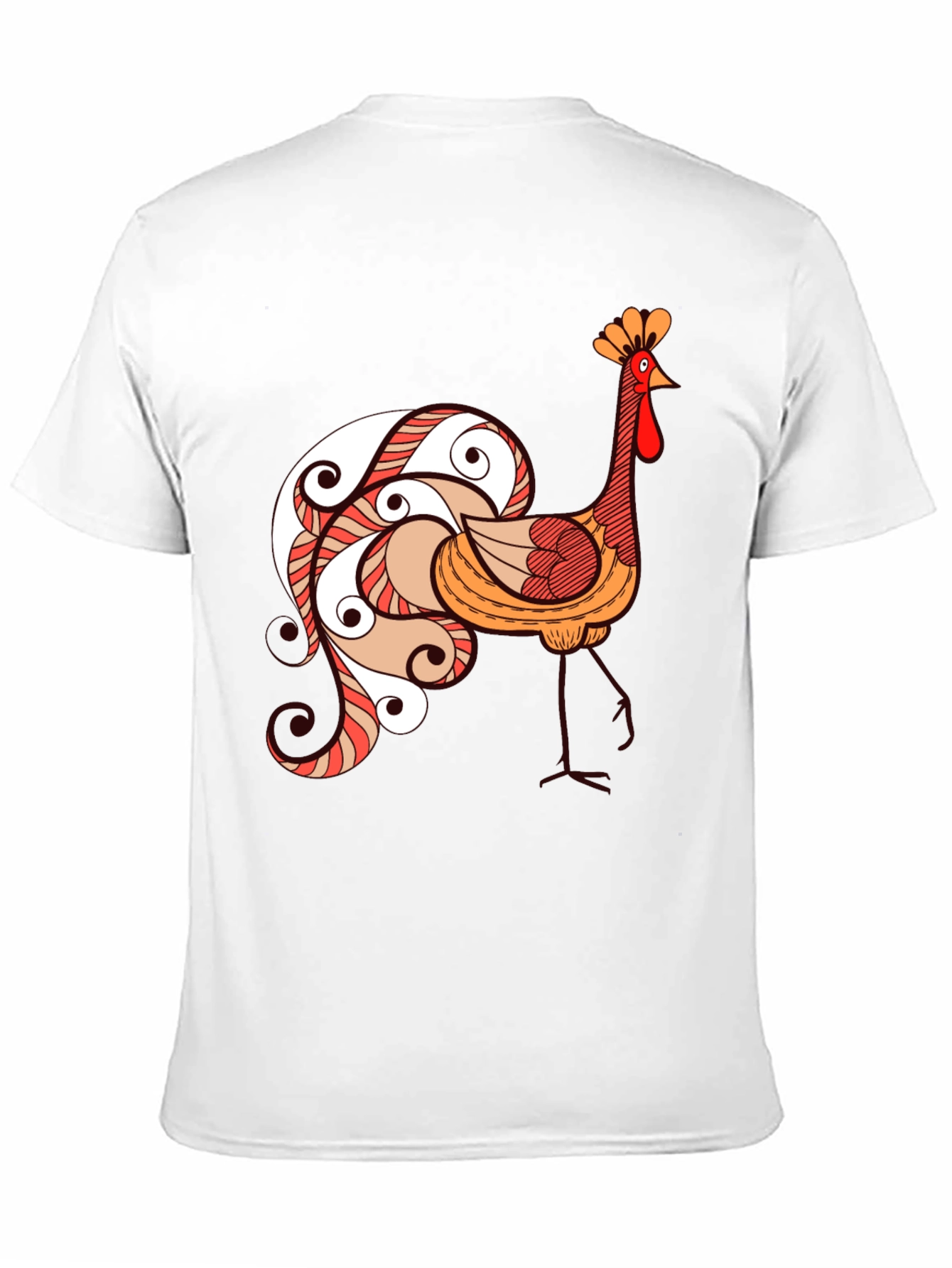 Black Funky Rooster Graphic Tee - Black Cotton T-Shirt view 11