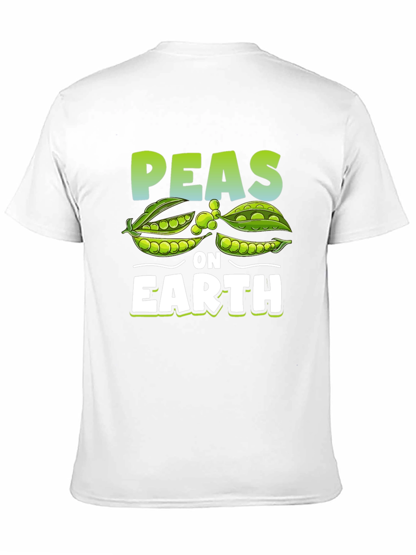 Black Peas on Earth Graphic T-Shirt - Vegan Humor Tee view 11