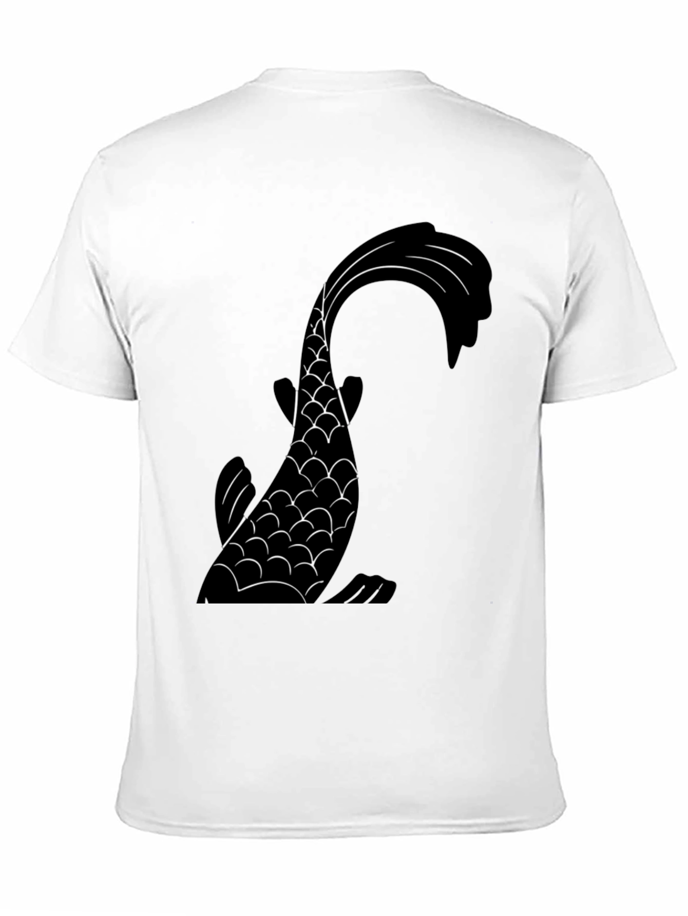 Black Koi Fish Graphic Tee - Stylish Black T-Shirt view 11