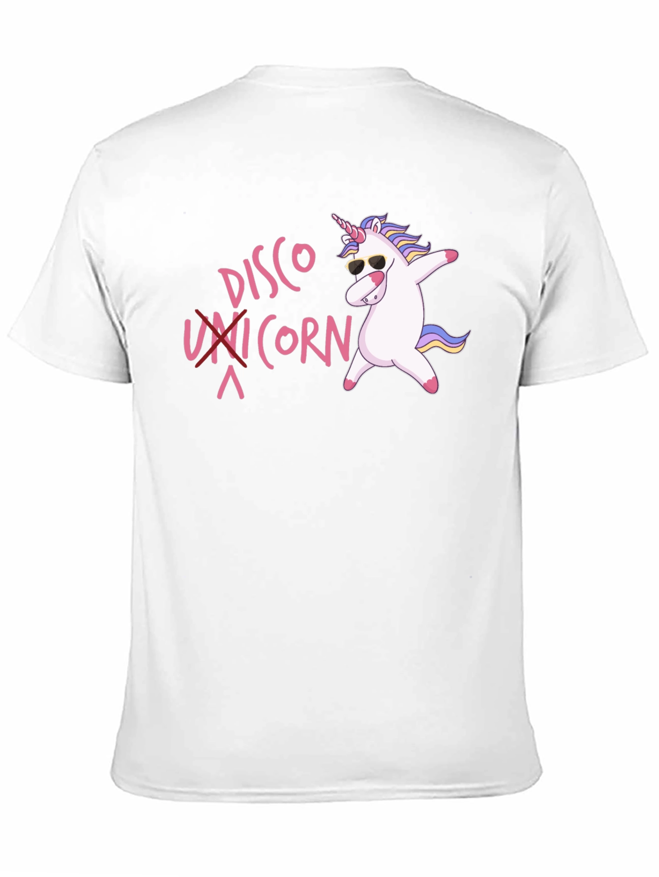 Black Disco Unicorn Graphic Black T-Shirt view 11