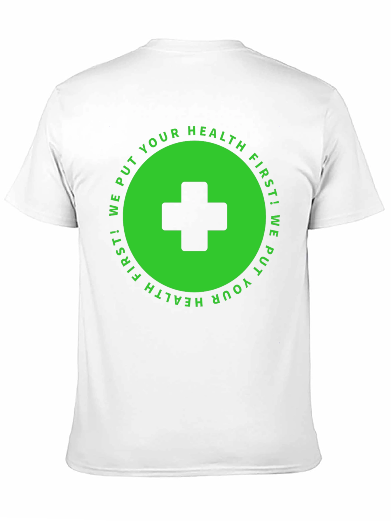 Black Health First T-Shirt: Black with Medical Cross Design view 11