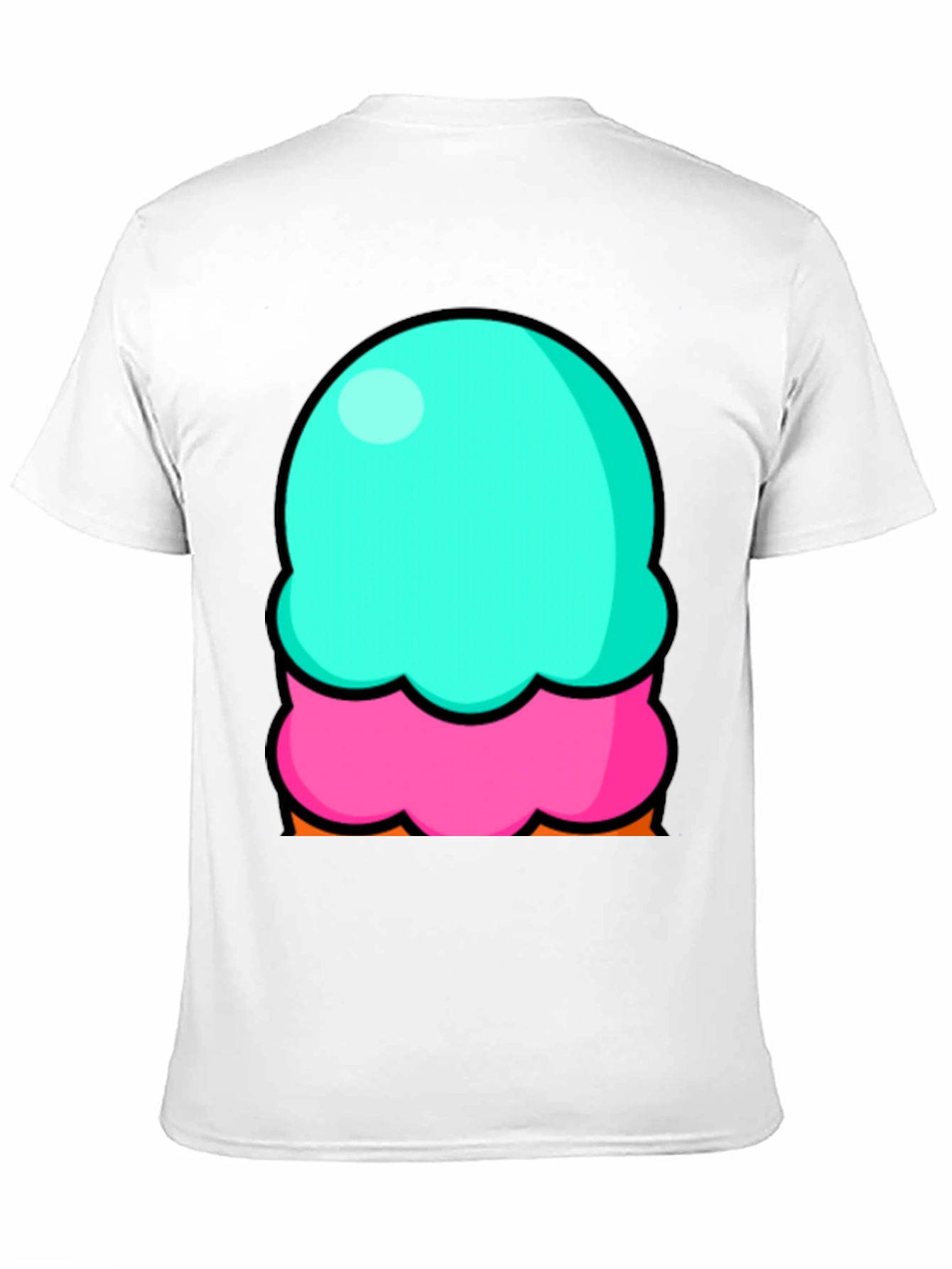 Black Fun Ice Cream Graphic Tee - Black Cotton Blend T-Shirt view 11