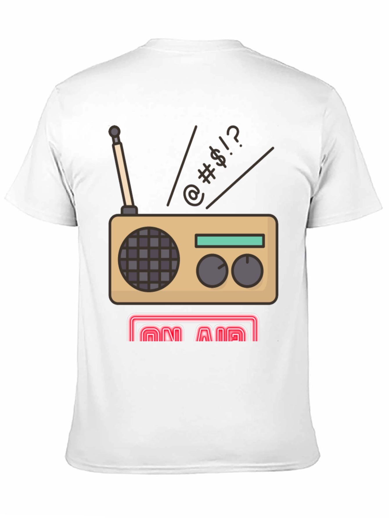 Black Retro Radio Cartoon Graphic Tee view 11