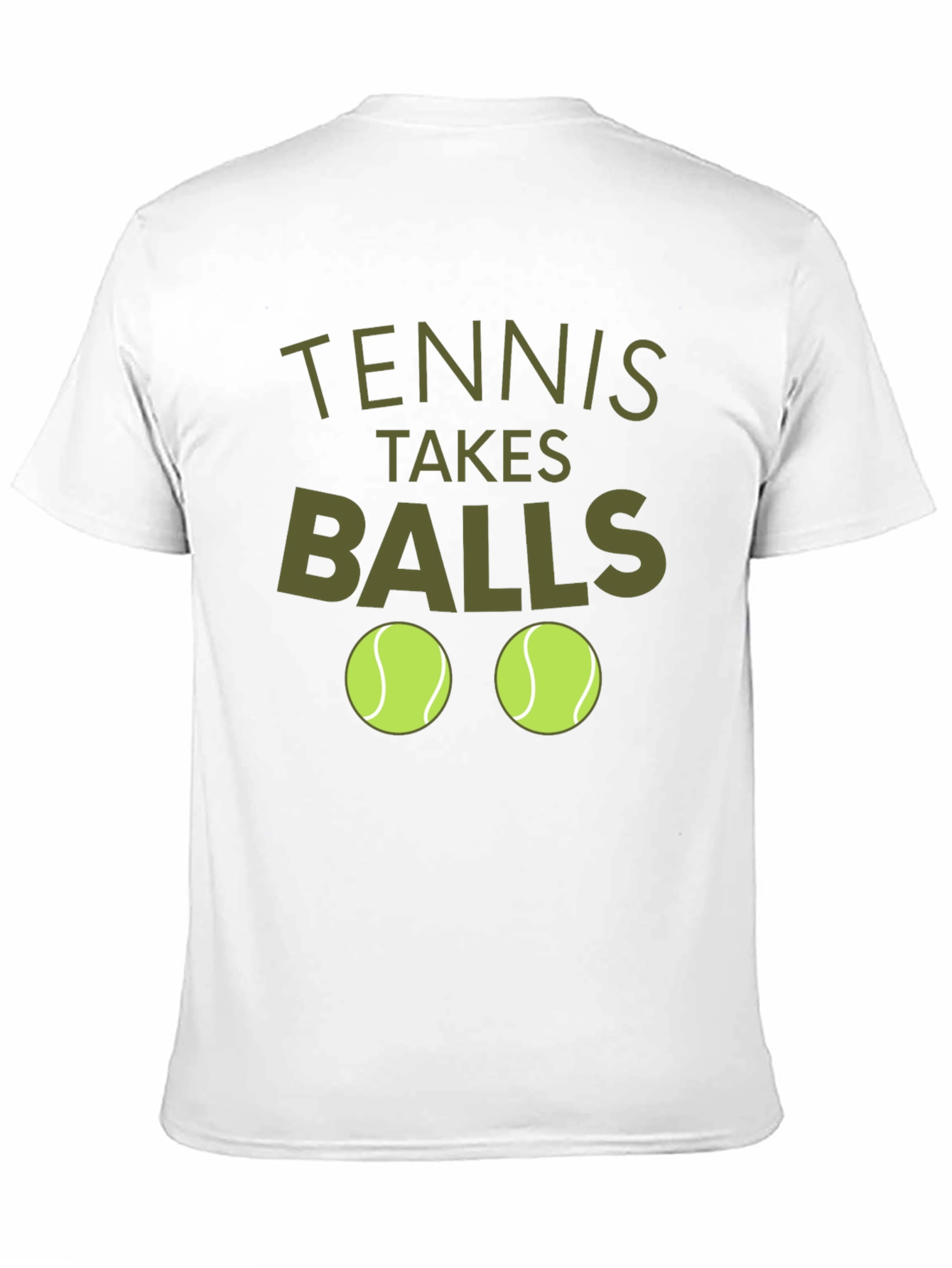 Black Tennis Takes Balls Funny Graphic Tee view 11