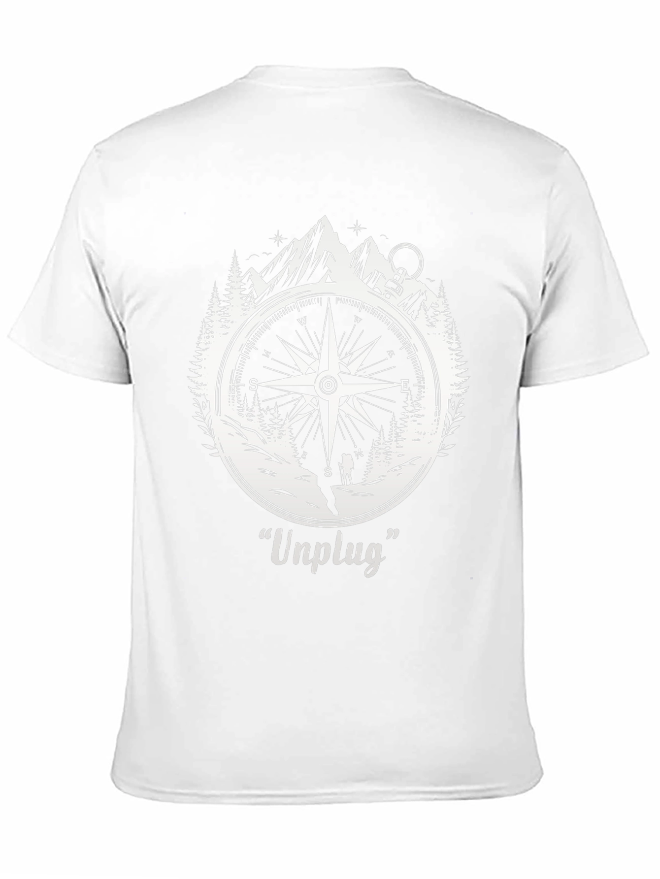 Black Unplug Compass Graphic Tee - Adventure Awaits view 11