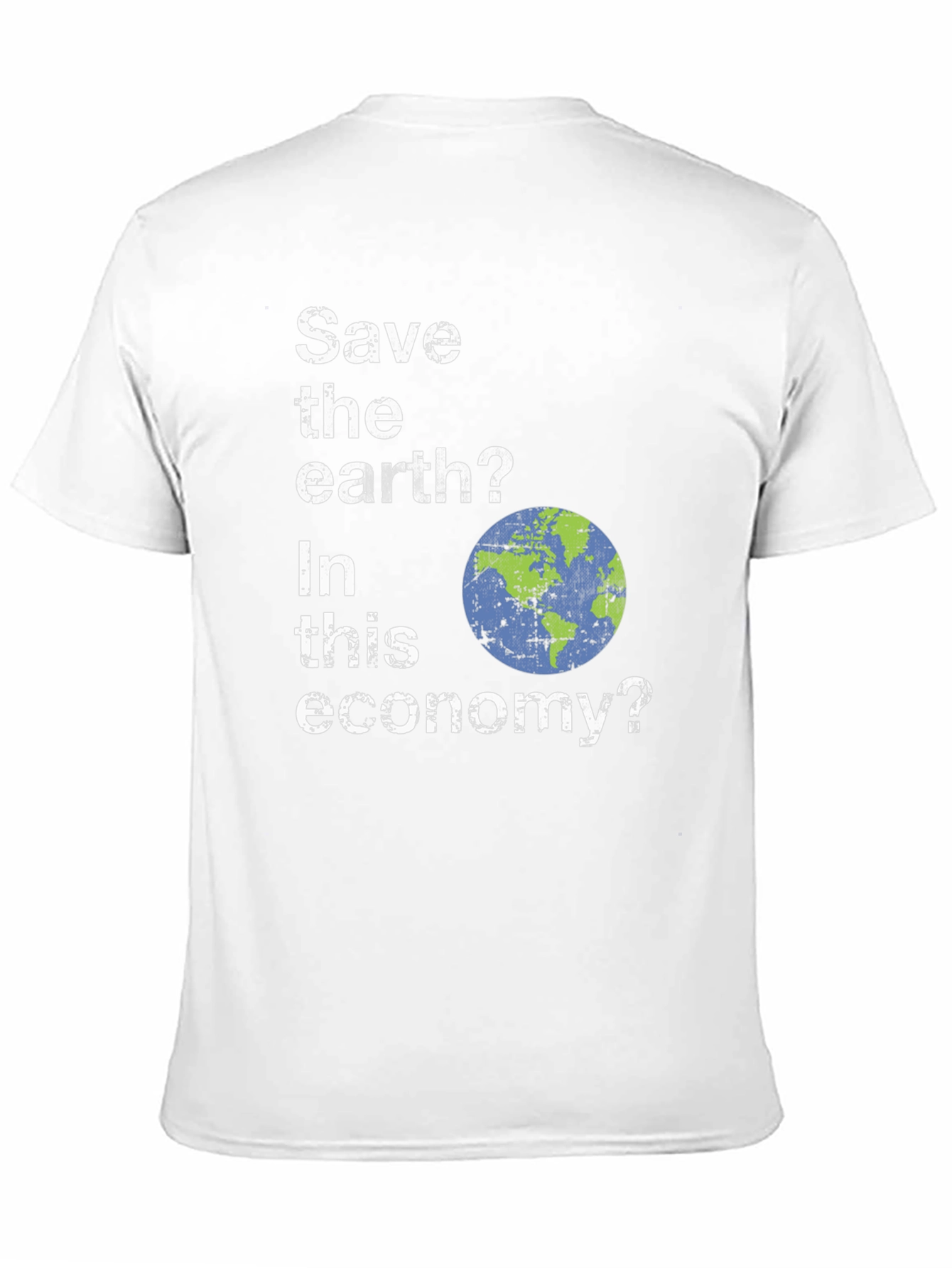 Black Save the Earth? Funny Graphic T-Shirt view 11