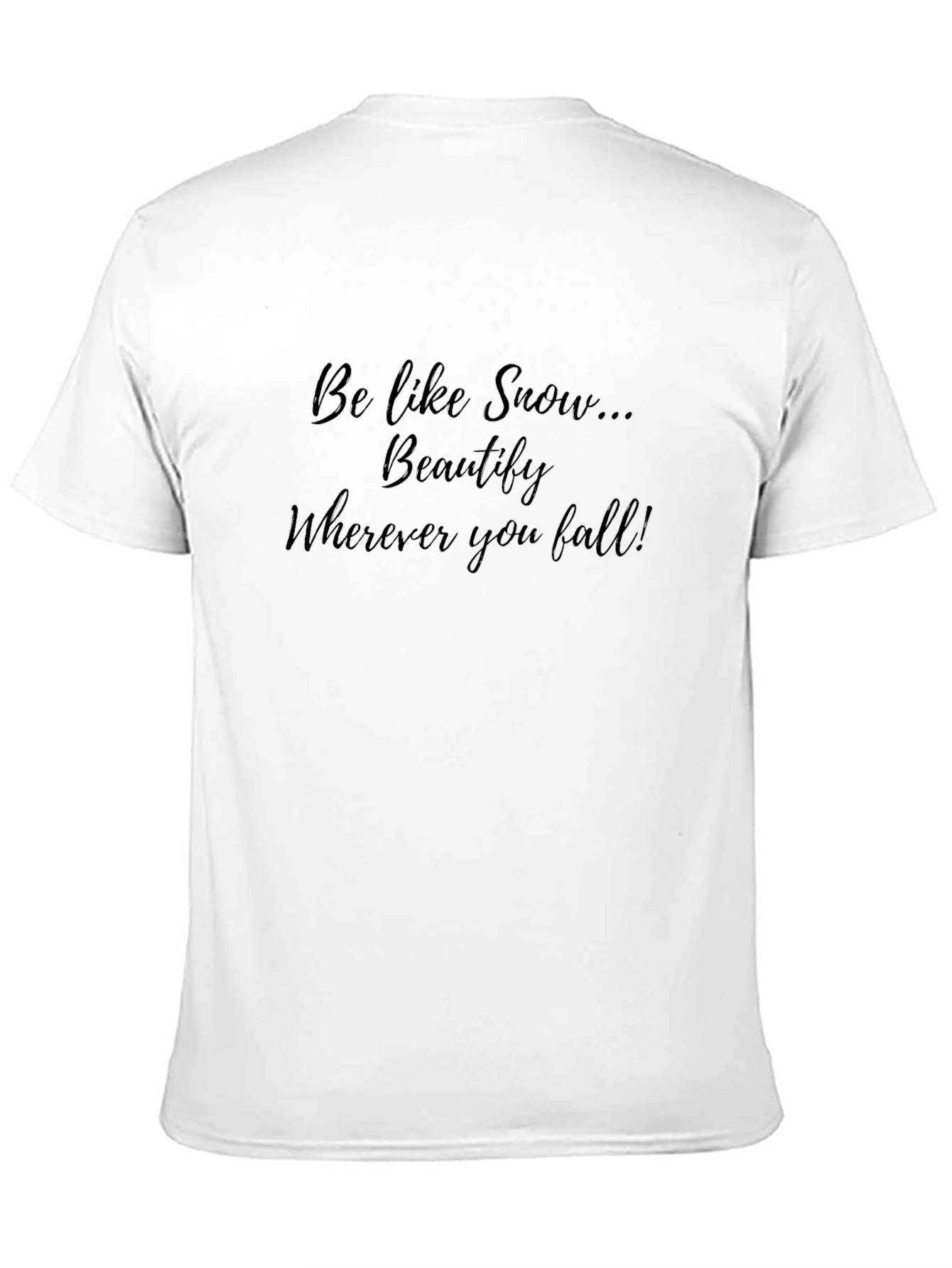 Black Snowfall Inspirational Black T-Shirt view 11
