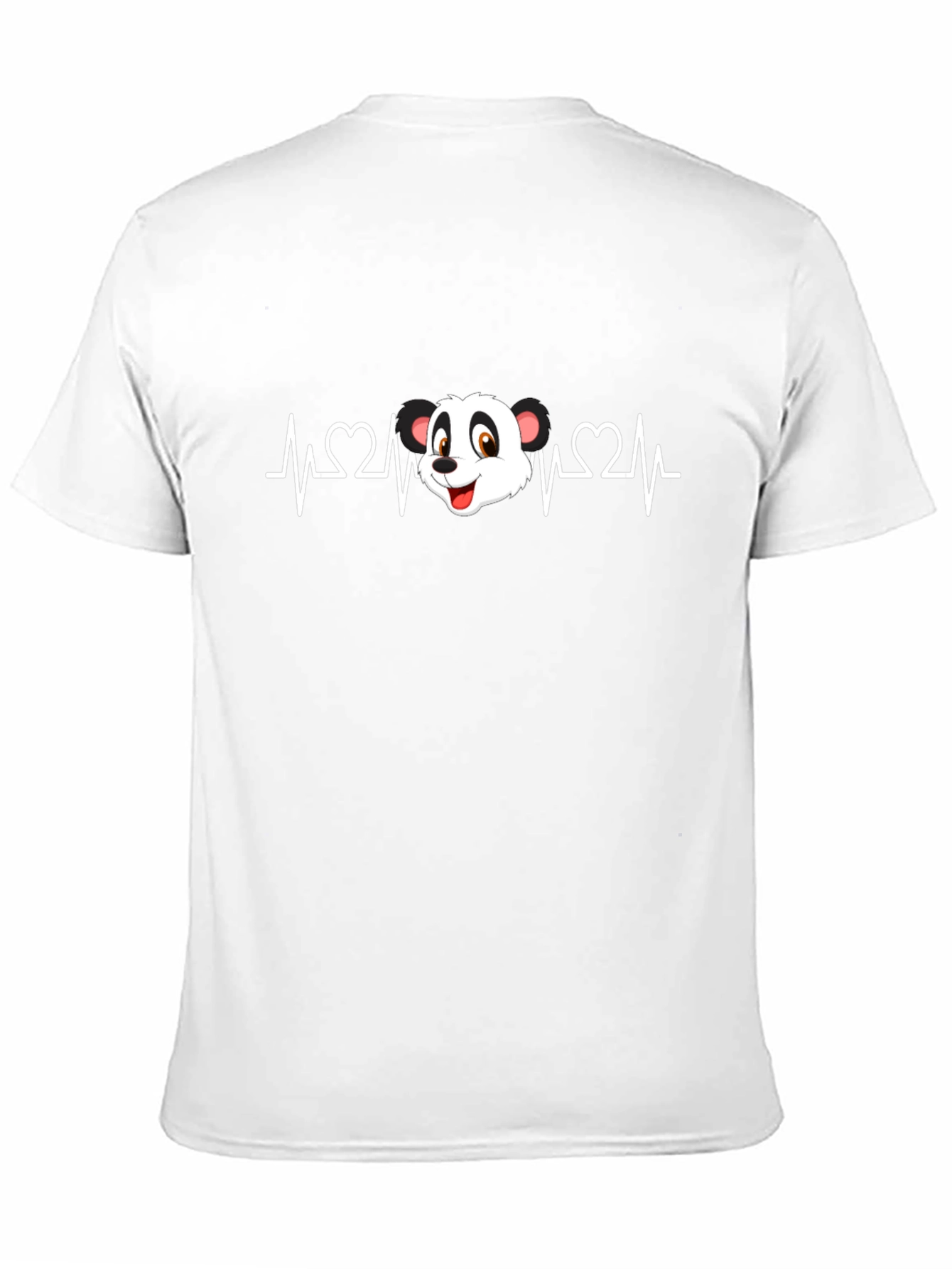 Black Panda Heartbeat Graphic T-Shirt - Black view 11