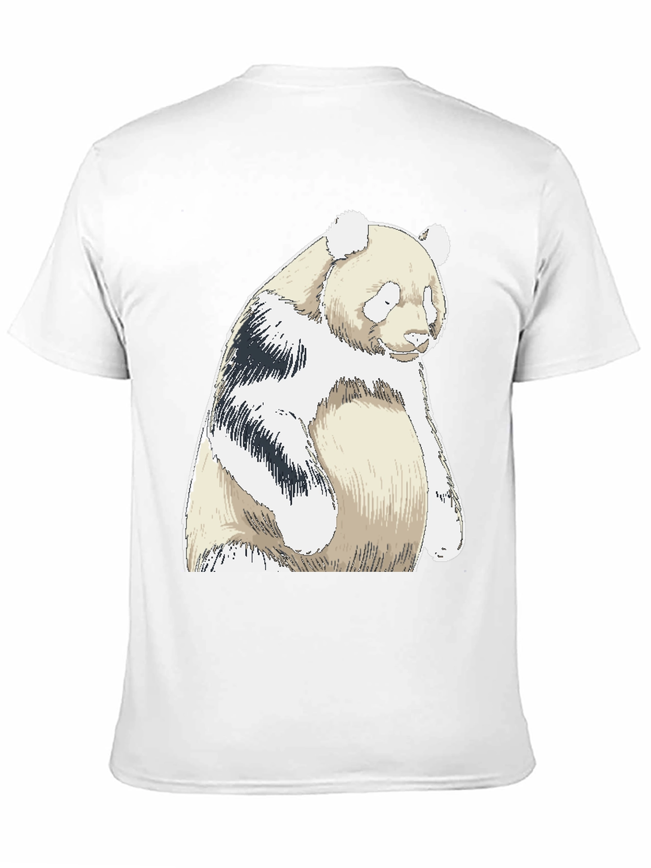 Black Panda Bear Graphic Tee - Black Cotton Blend view 11