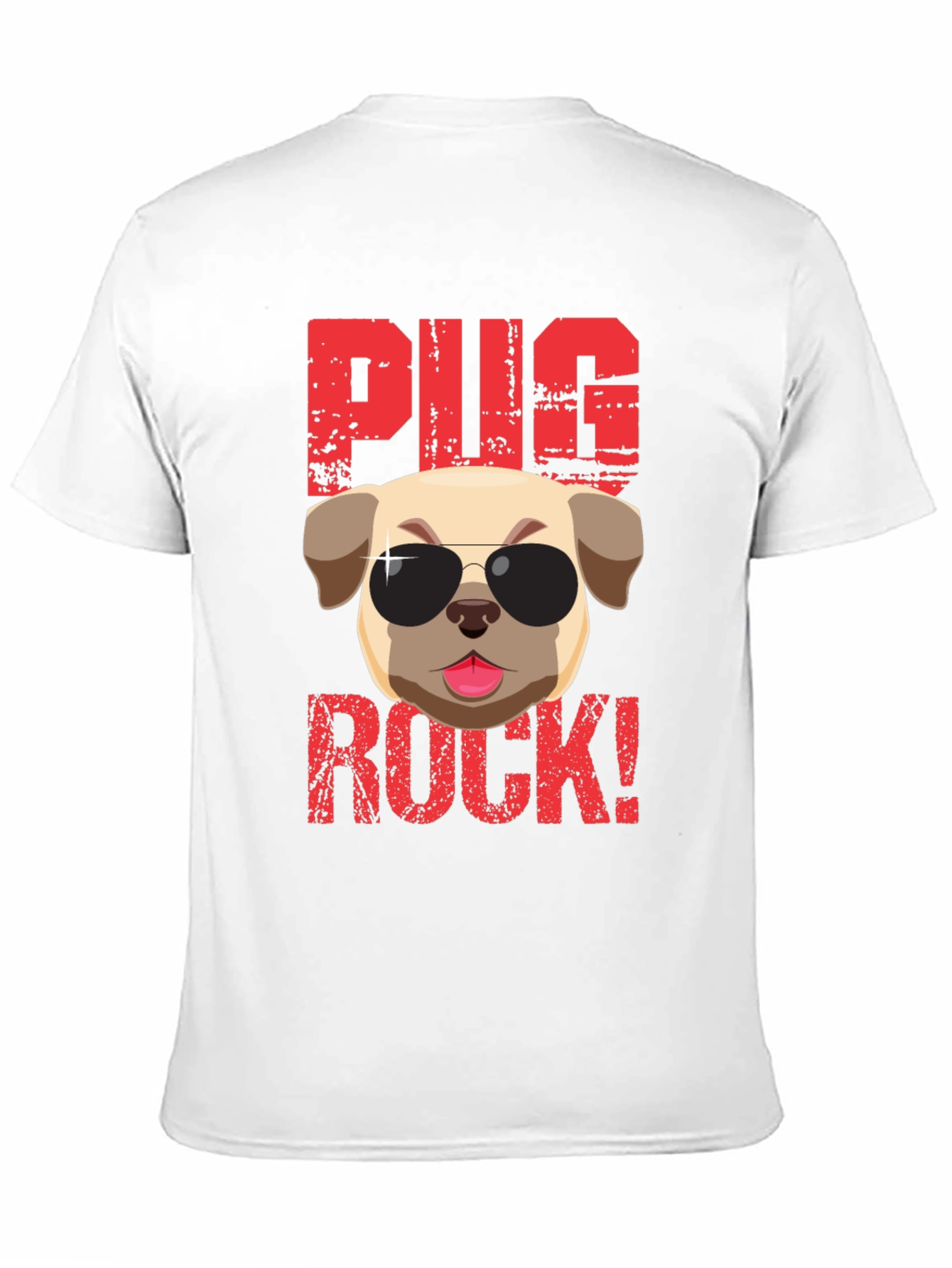 Black Pug Rock T-Shirt - Cool Dog Tee view 11
