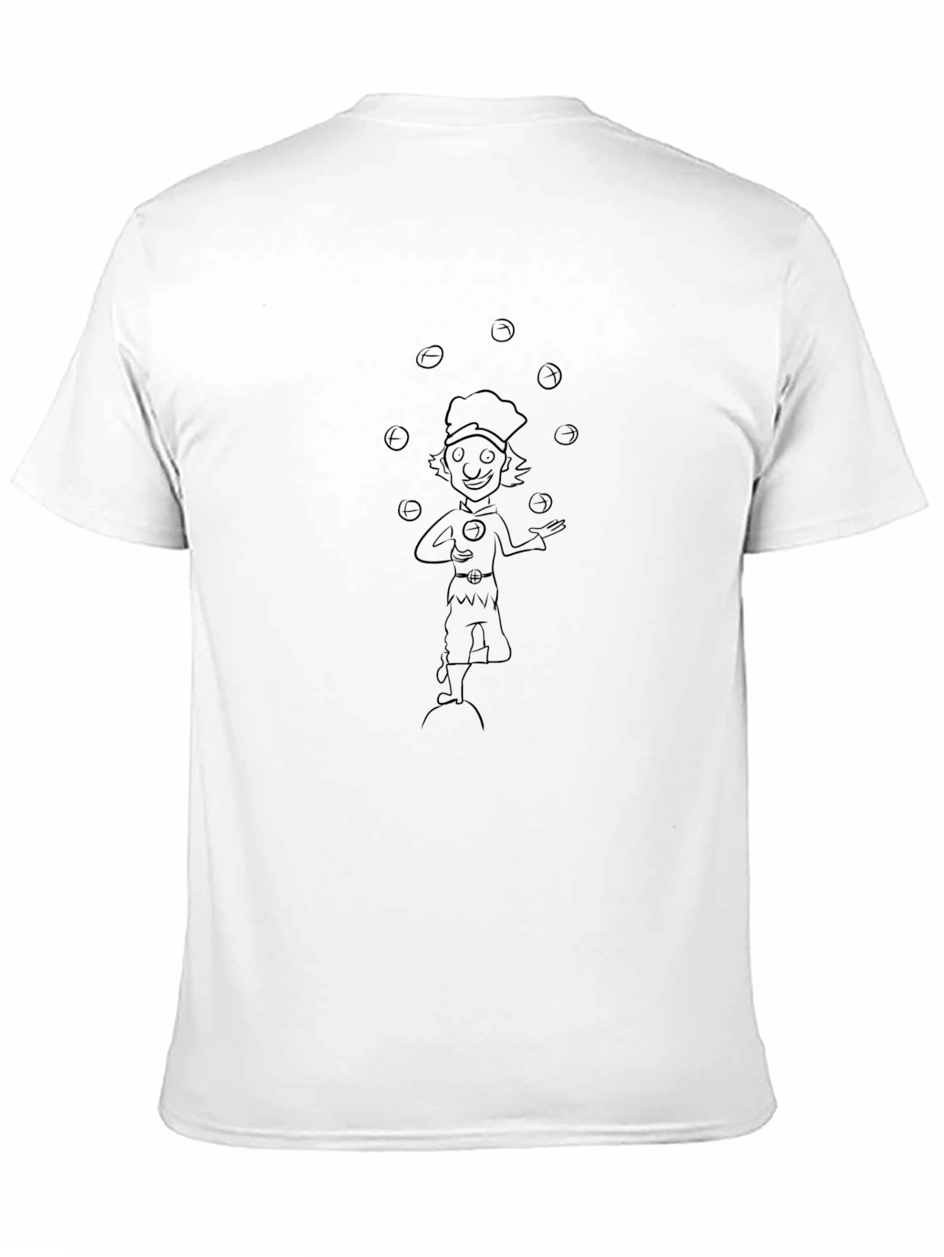 Black Juggling Clown Graphic Black T-Shirt view 11