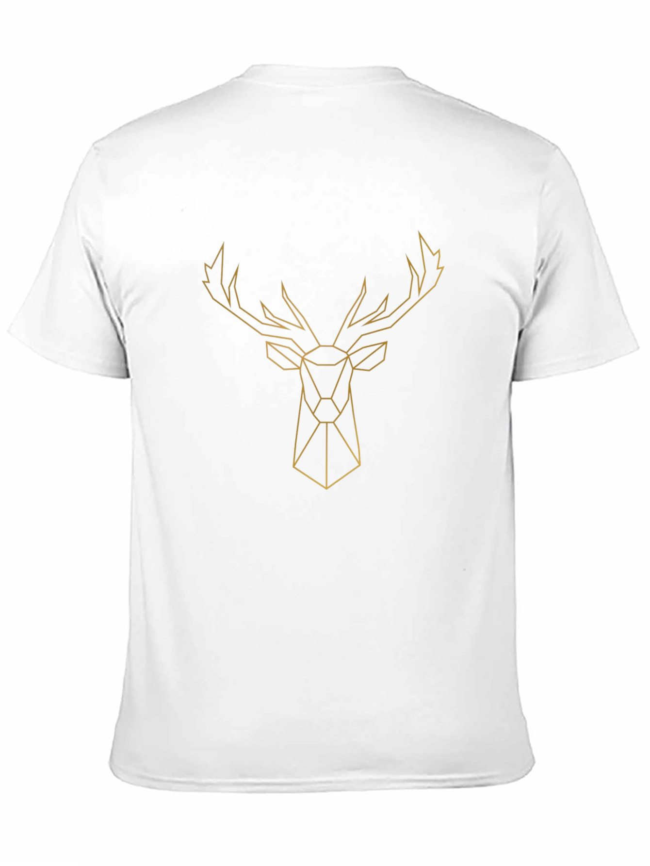 Black Geometric Deer Head Graphic Tee - Black view 11