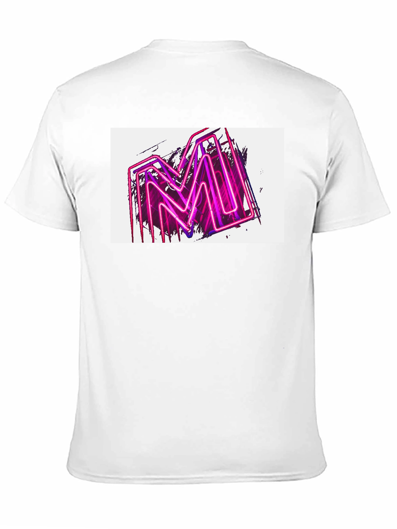 Black Neon M Graphic Black T-Shirt view 11