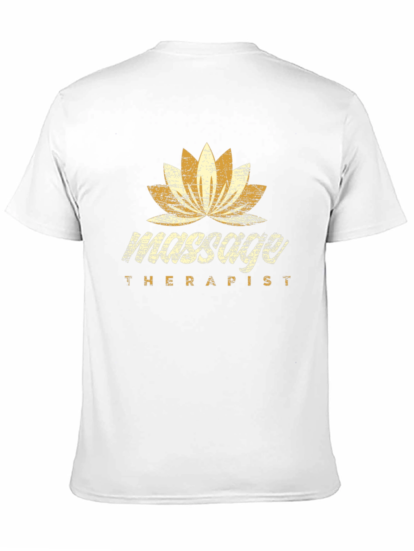 Black Massage Therapist Lotus Flower Graphic T-Shirt view 11