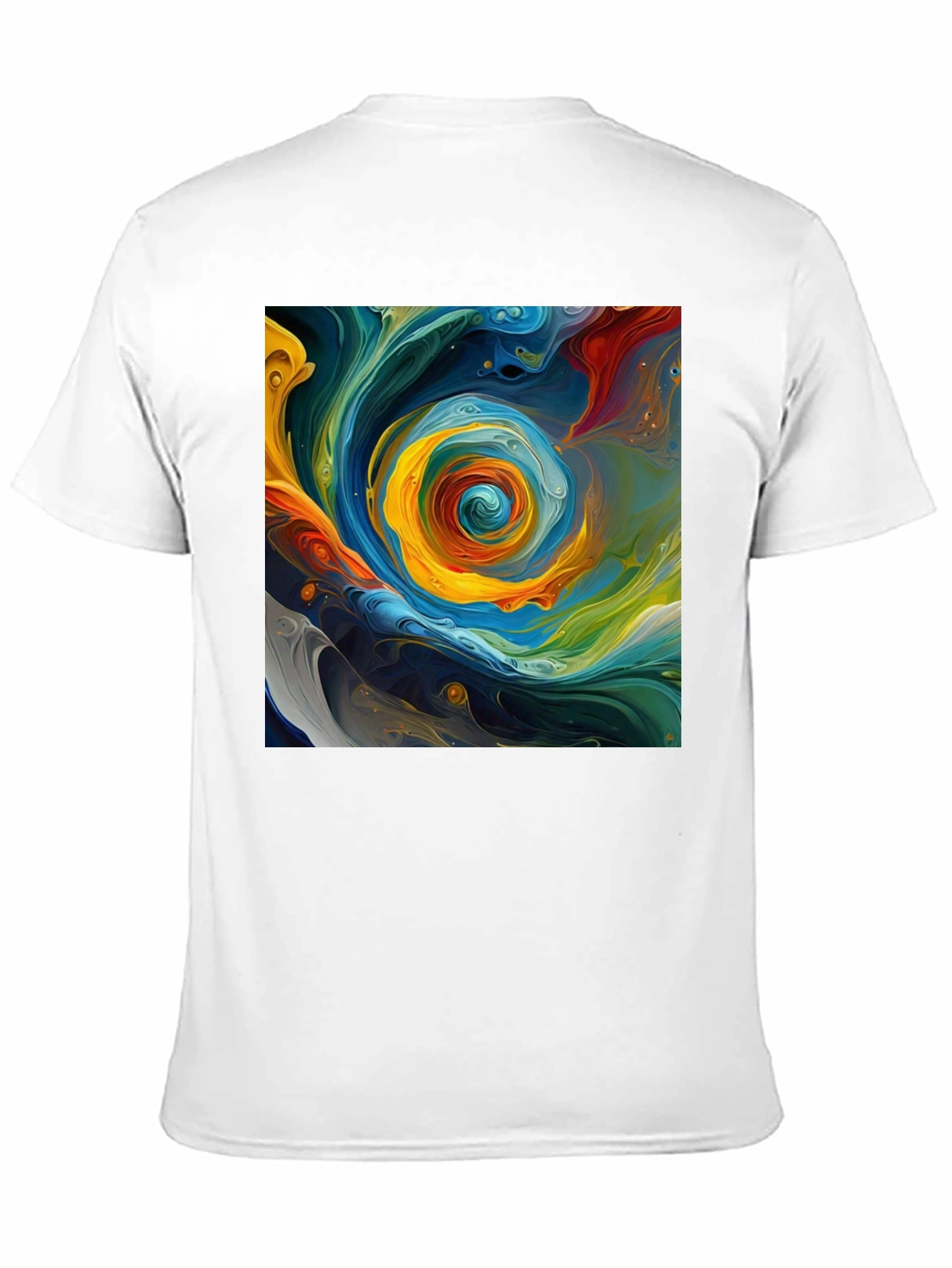 Black Abstract Swirl Art Tee - Bold & Unique Style view 11