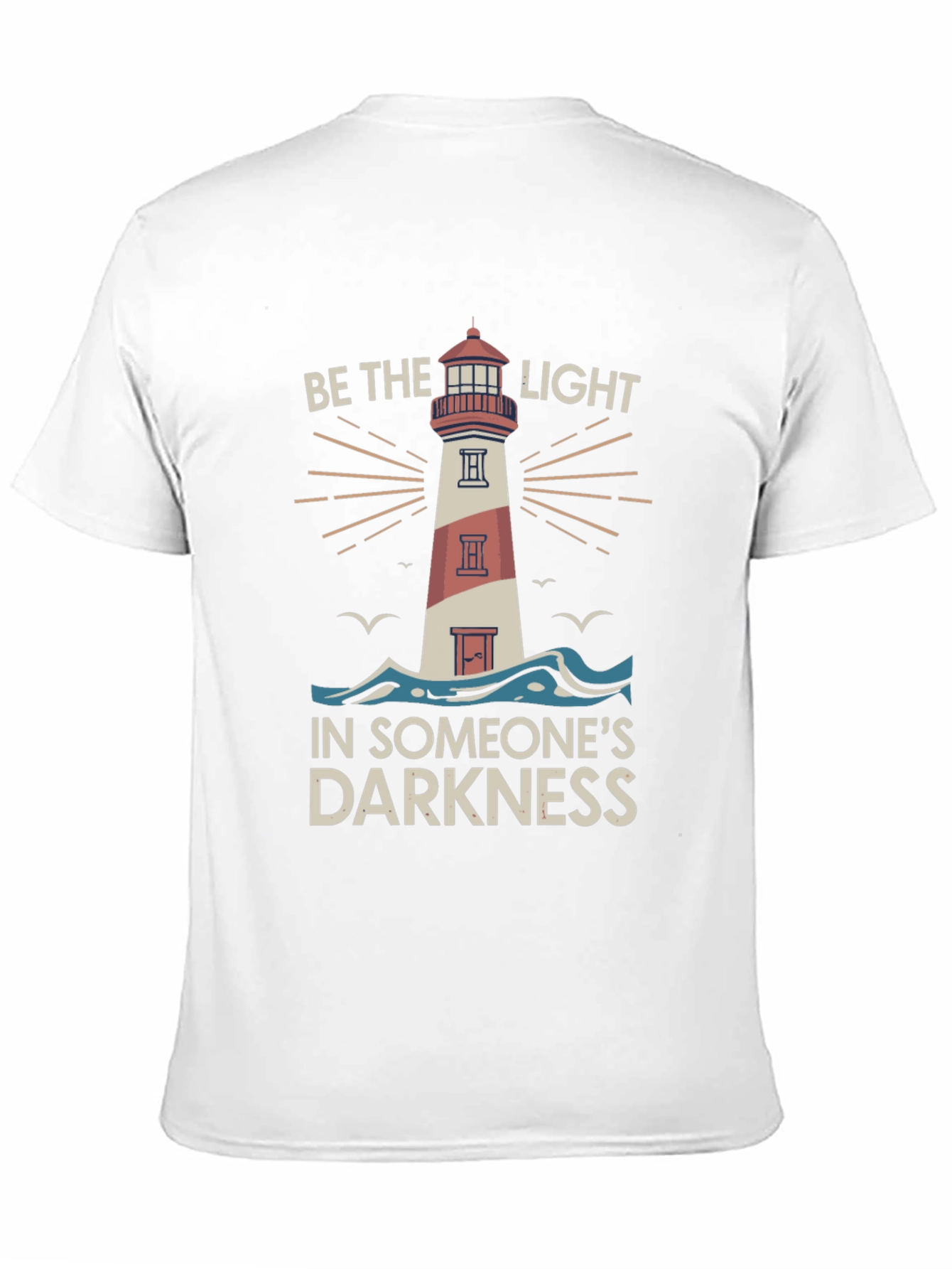 Black Be the Light Graphic Tee - Inspiring Lighthouse Design view 11