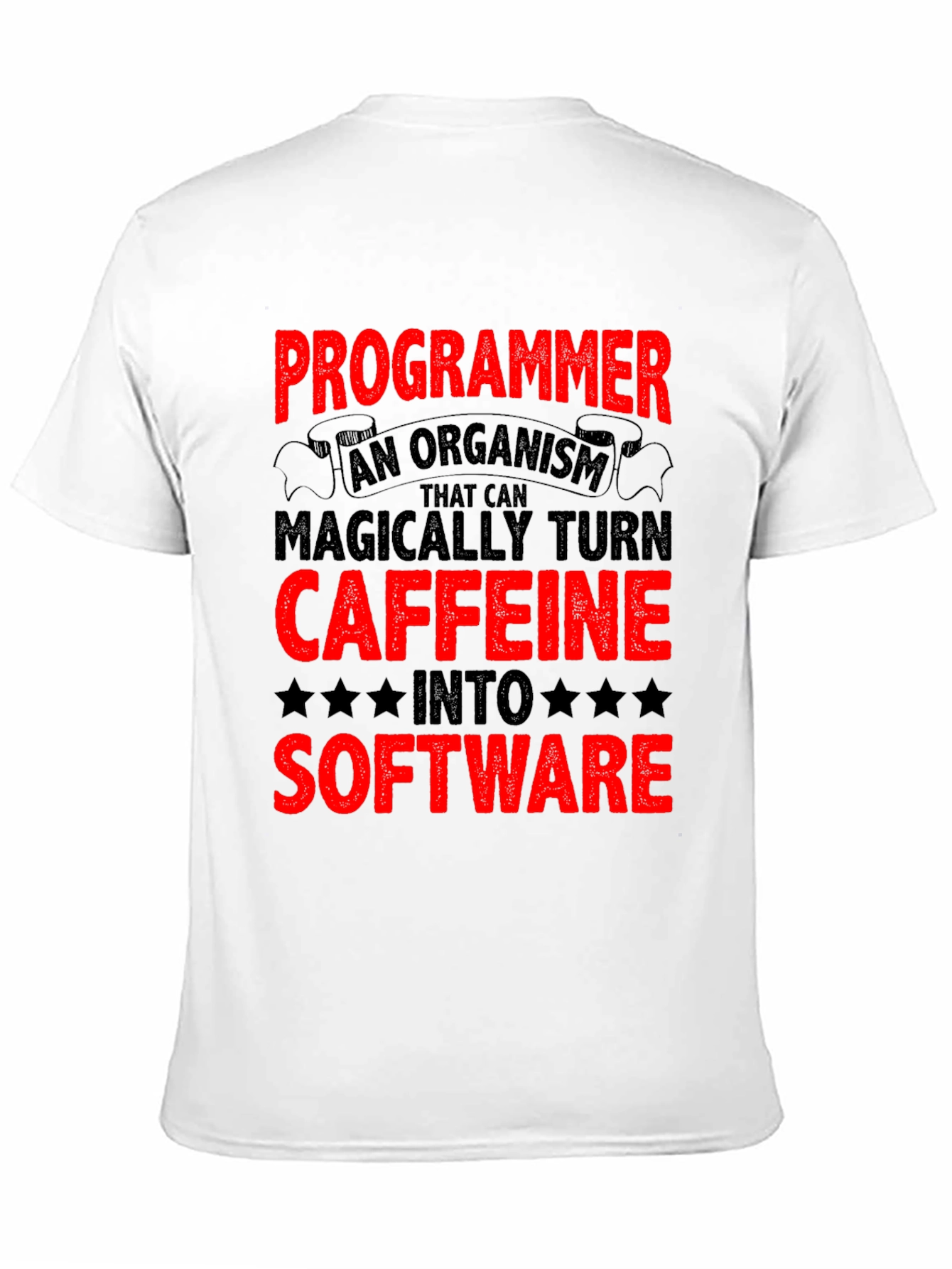 Black Programmer Caffeine to Software Black T-Shirt view 11