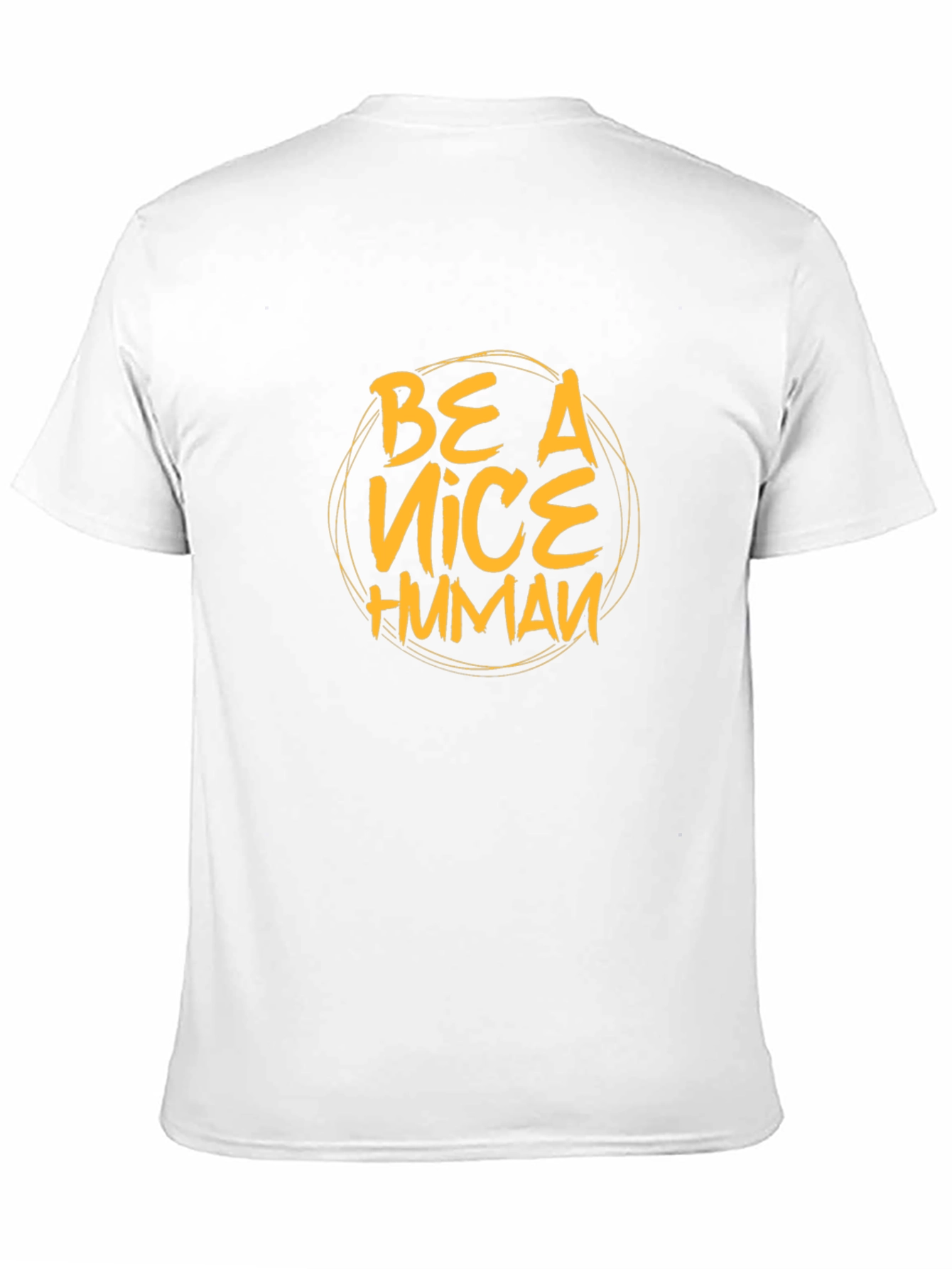 Black Be A Nice Human Graphic Tee - Unisex Black T-Shirt view 11