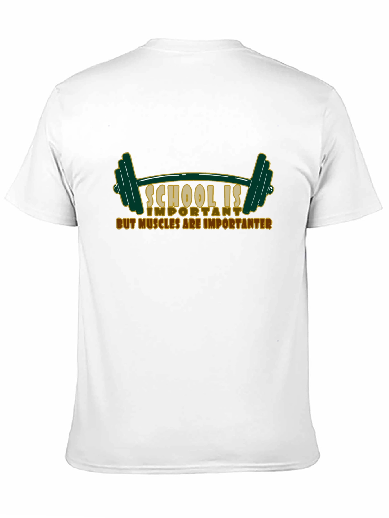 Black Funny Workout T-Shirt - School is Important view 11