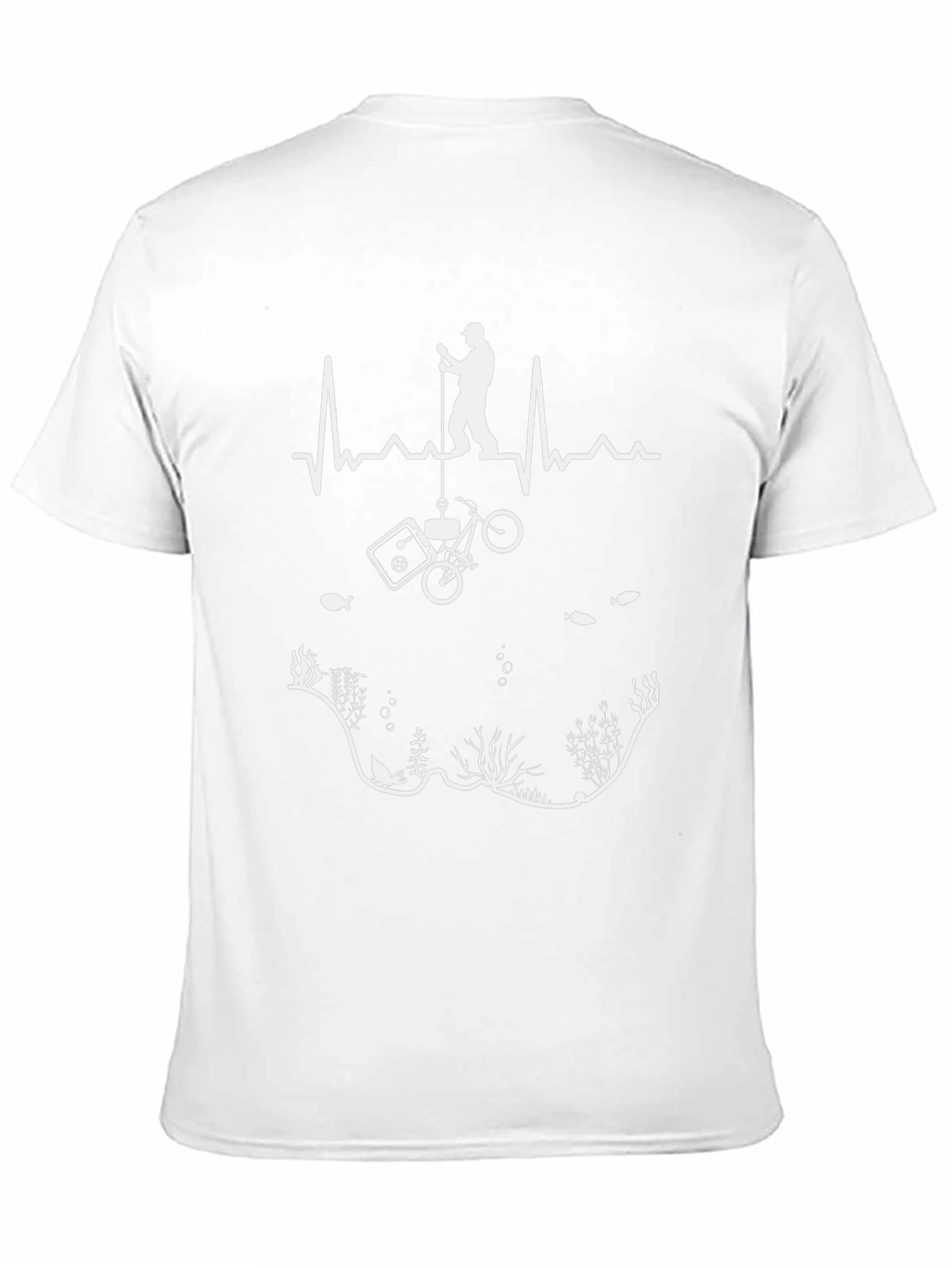 Black Fishing Lover T-Shirt - Black Cotton Angler Design view 11