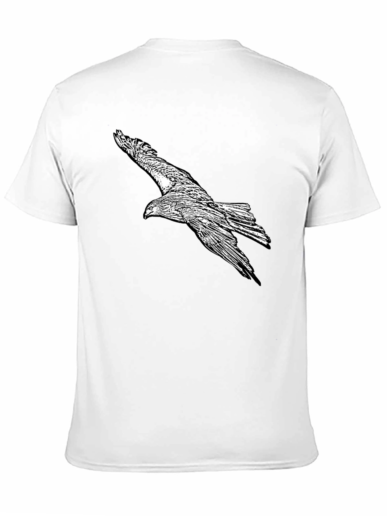 Black Eagle Graphic Black T-Shirt for Men view 11