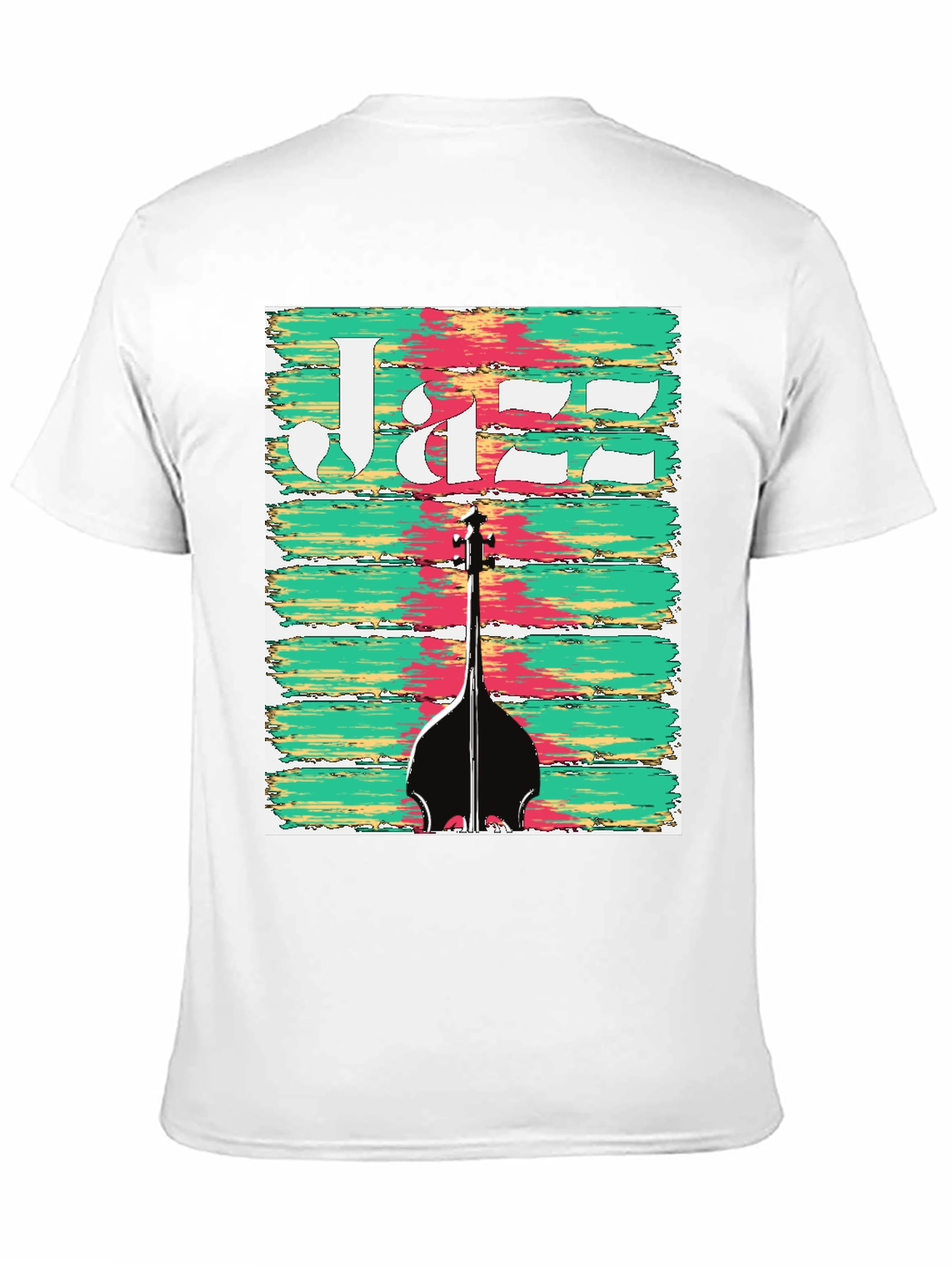 Black Jazz Bass Guitar Graphic Tee - Music Lover T-Shirt view 11