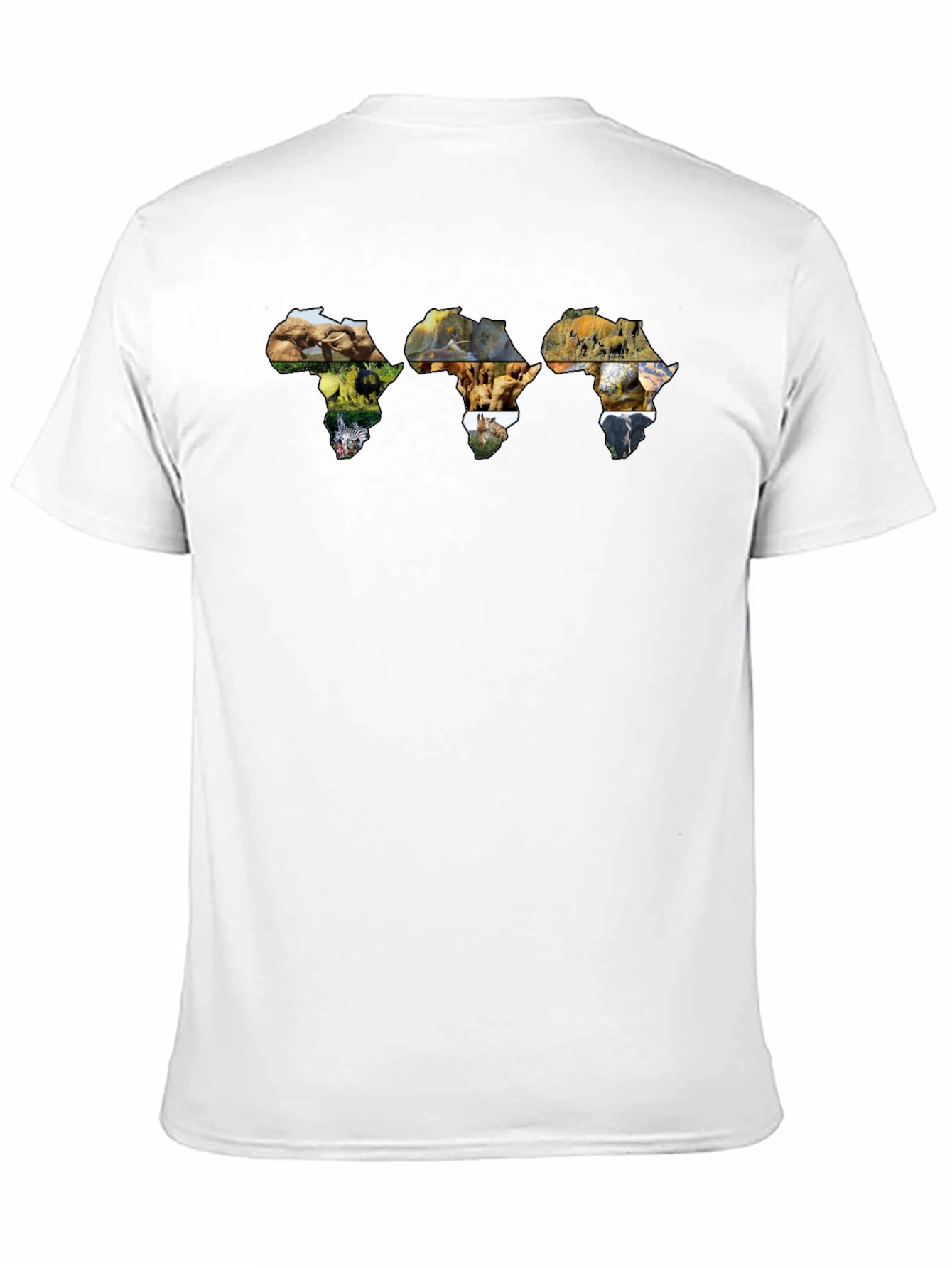 Black Africa Wildlife Print Black T-Shirt view 11