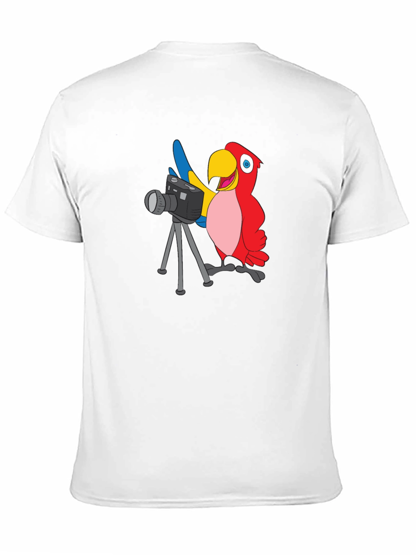 Black Parrot Photographer Graphic T-Shirt - Black view 11