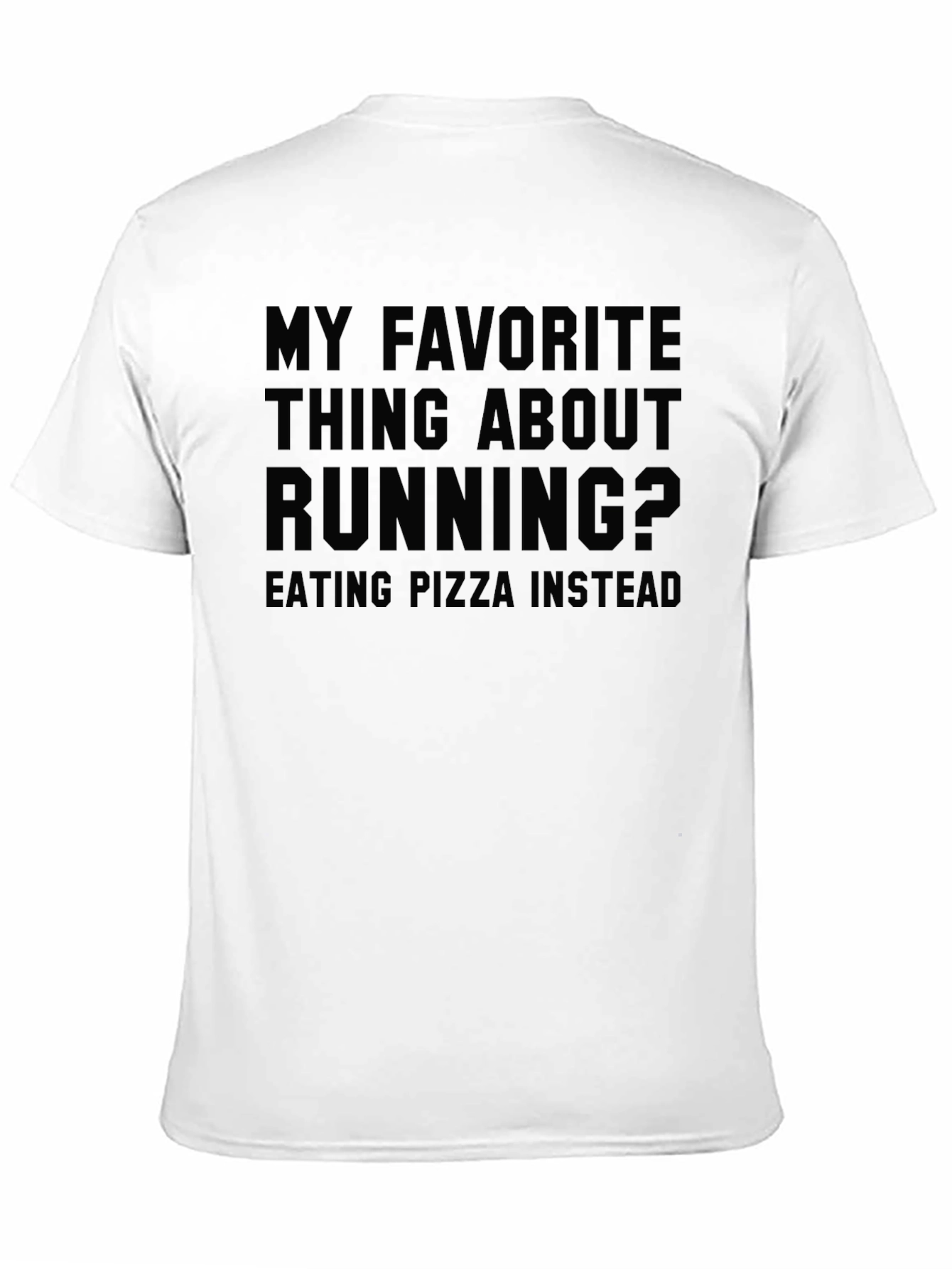 Black Funny Running Pizza T-Shirt view 11