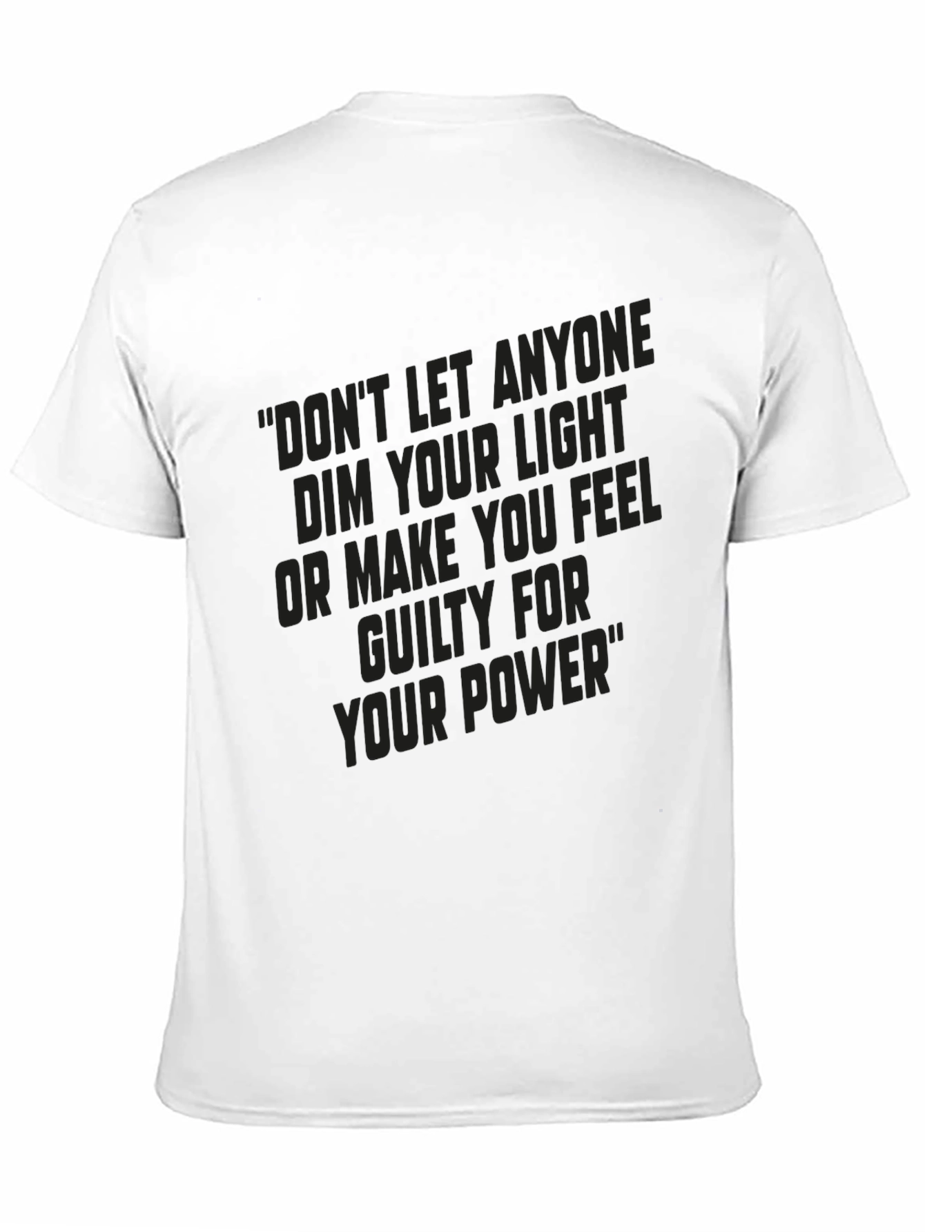 Black Inspirational Black T-Shirt: "Your Power" view 11