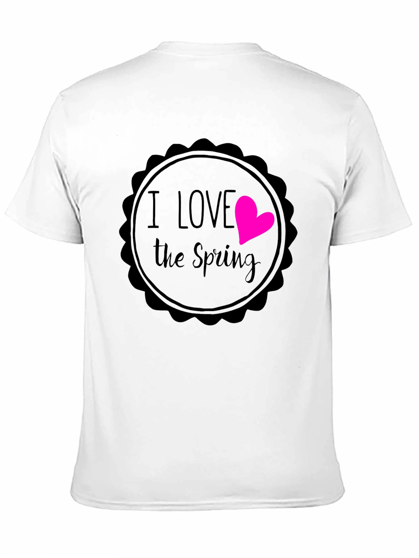 Black I Love the Spring Black Graphic T-Shirt view 11