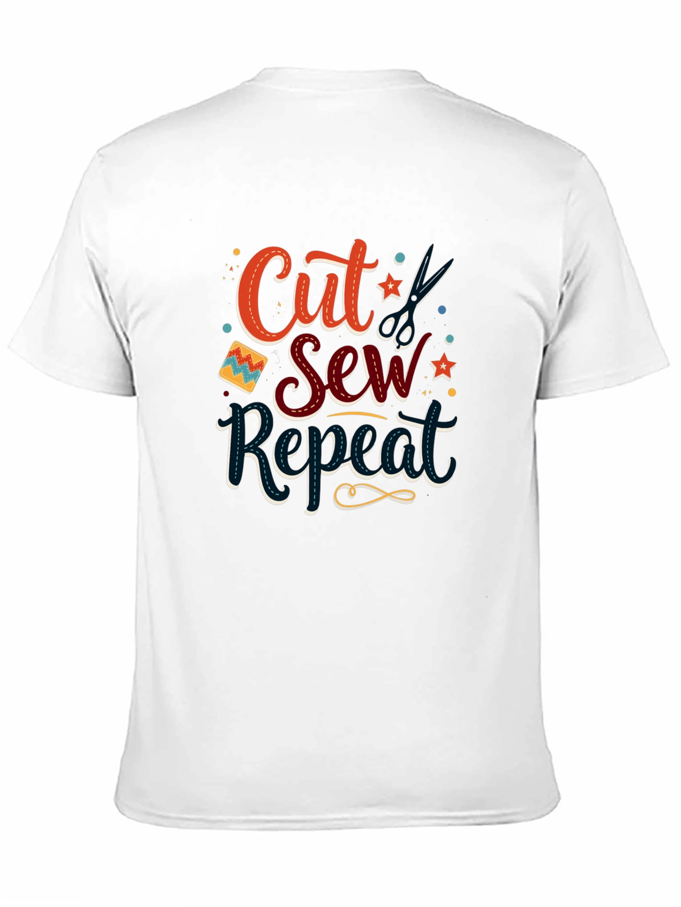 Black Cut, Sew, Repeat Black T-Shirt - Sewing Lover Gift view 11