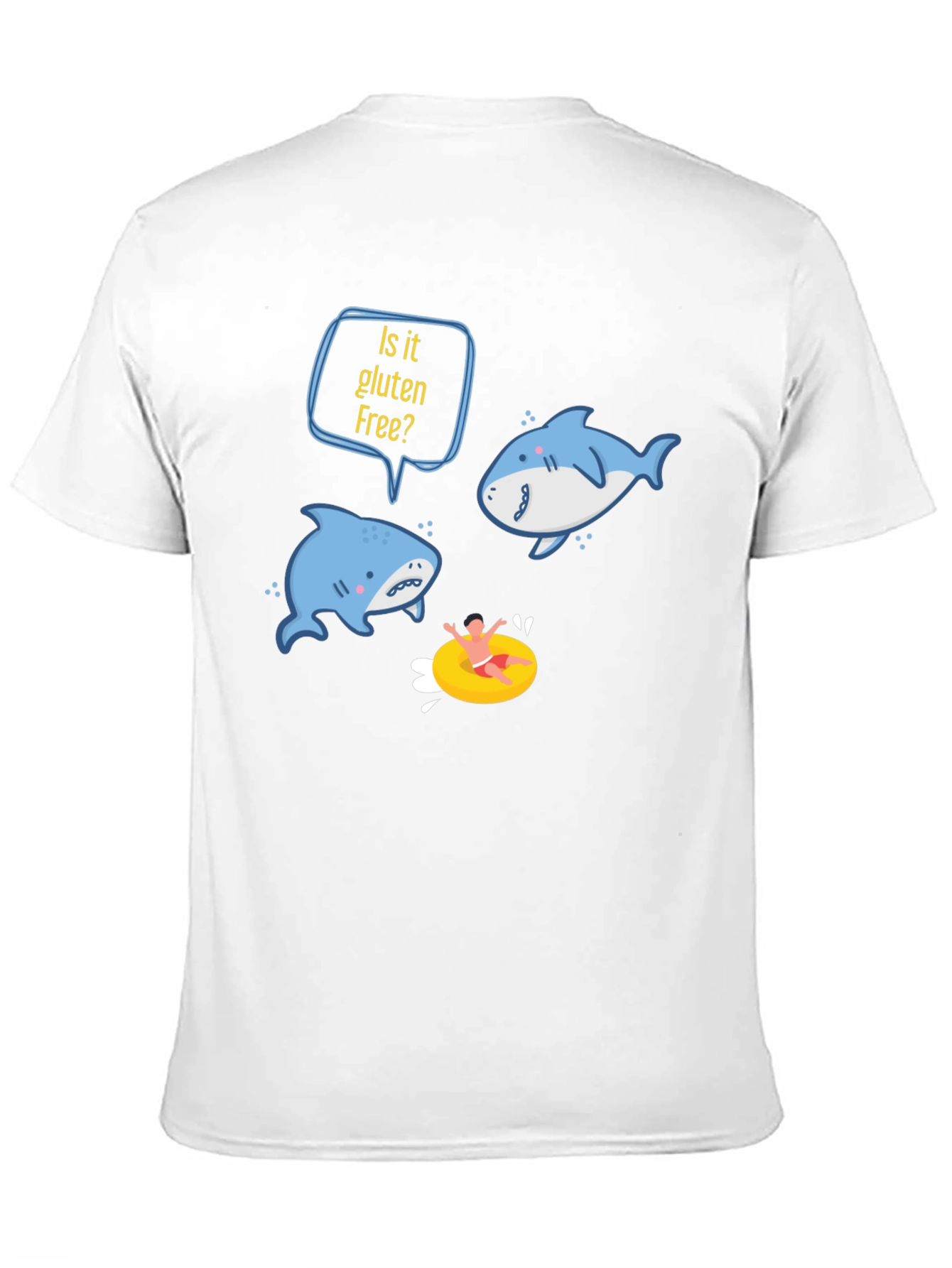 Black Is it Gluten Free Shark T-Shirt view 11