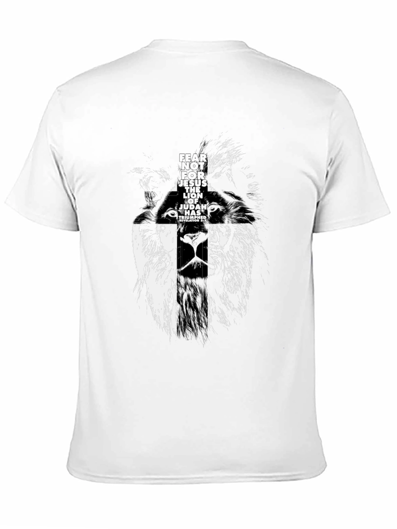 Black Lion Graphic Print Black T-Shirt for Men view 11