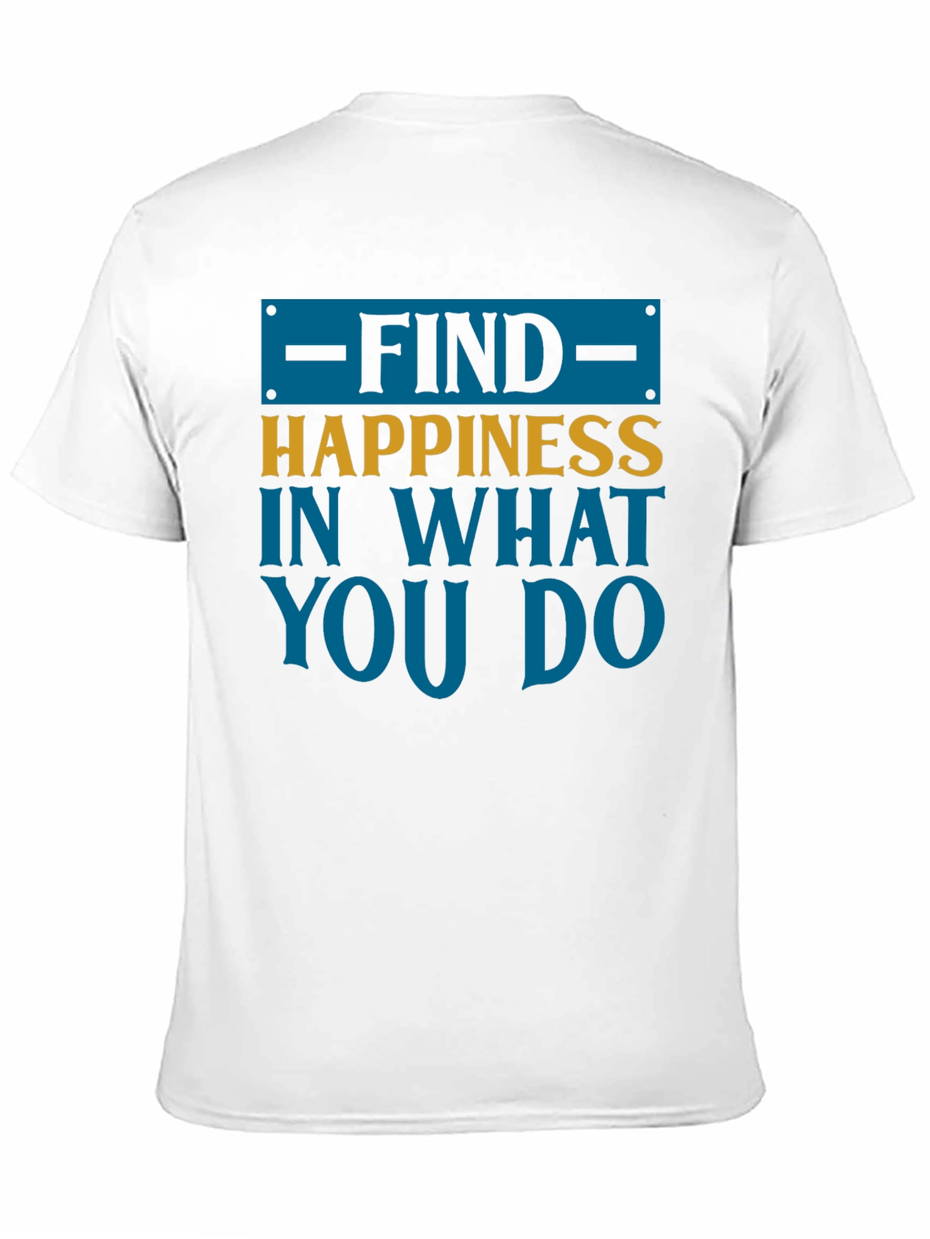 Black Find Happiness Graphic Tee - Motivational Shirt view 11