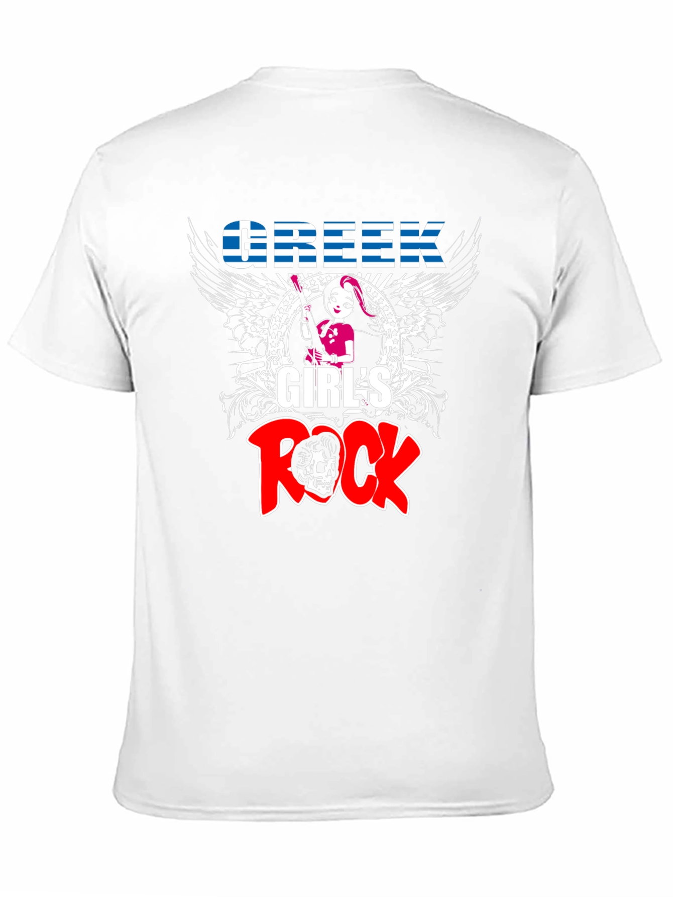 Black Greek Girl's Rock T-Shirt view 11