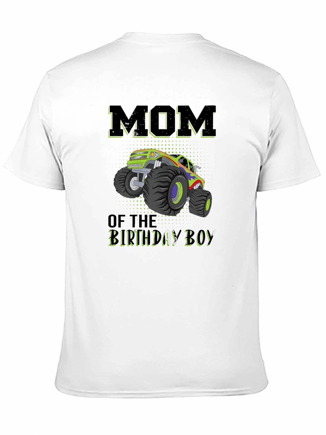 Black Mom of the Birthday Boy Monster Truck T-Shirt view 11