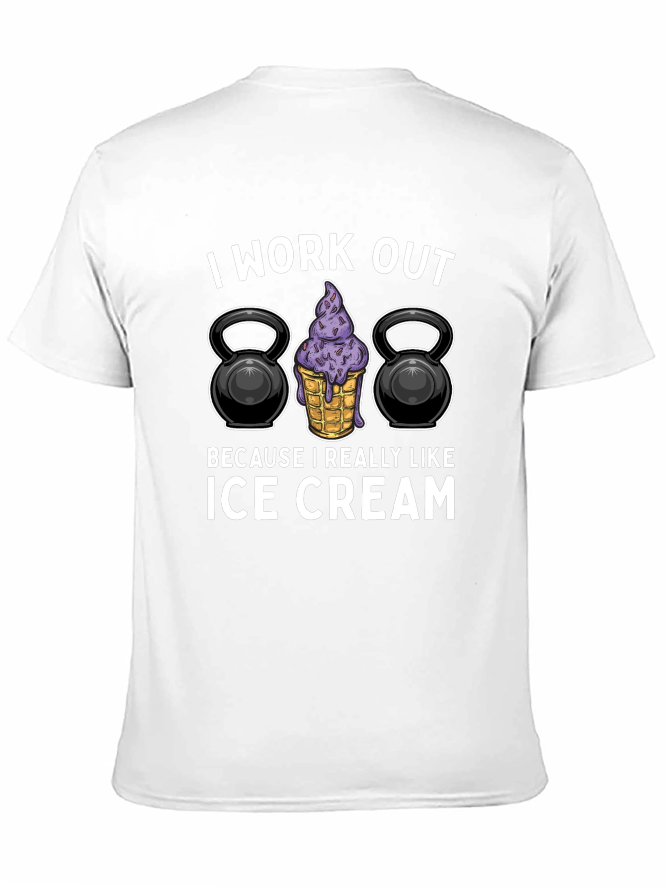 Black Workout for Ice Cream Black Graphic Tee view 11