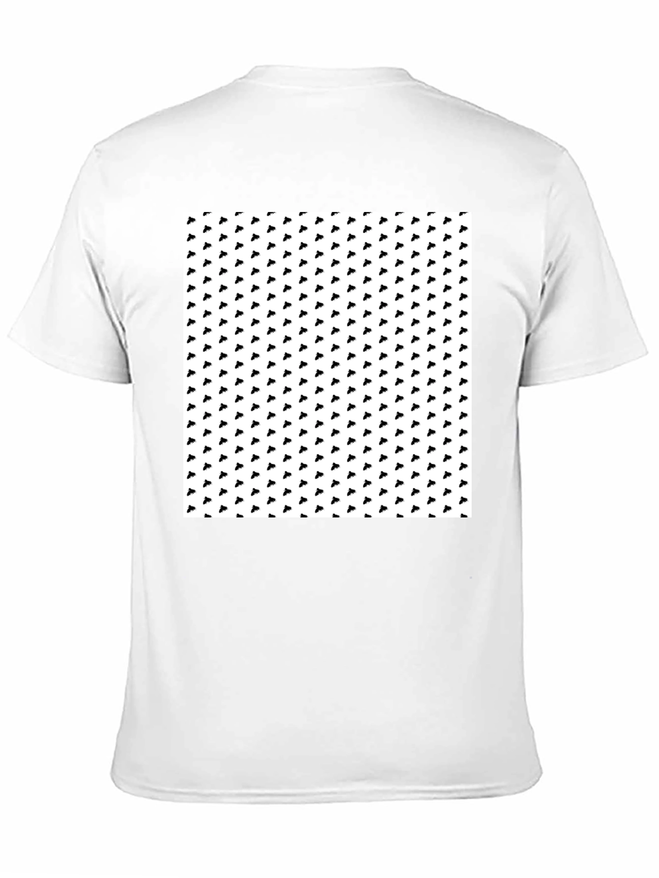 Black Modern Patterned Tee - Stylish Black Cotton T-Shirt view 11