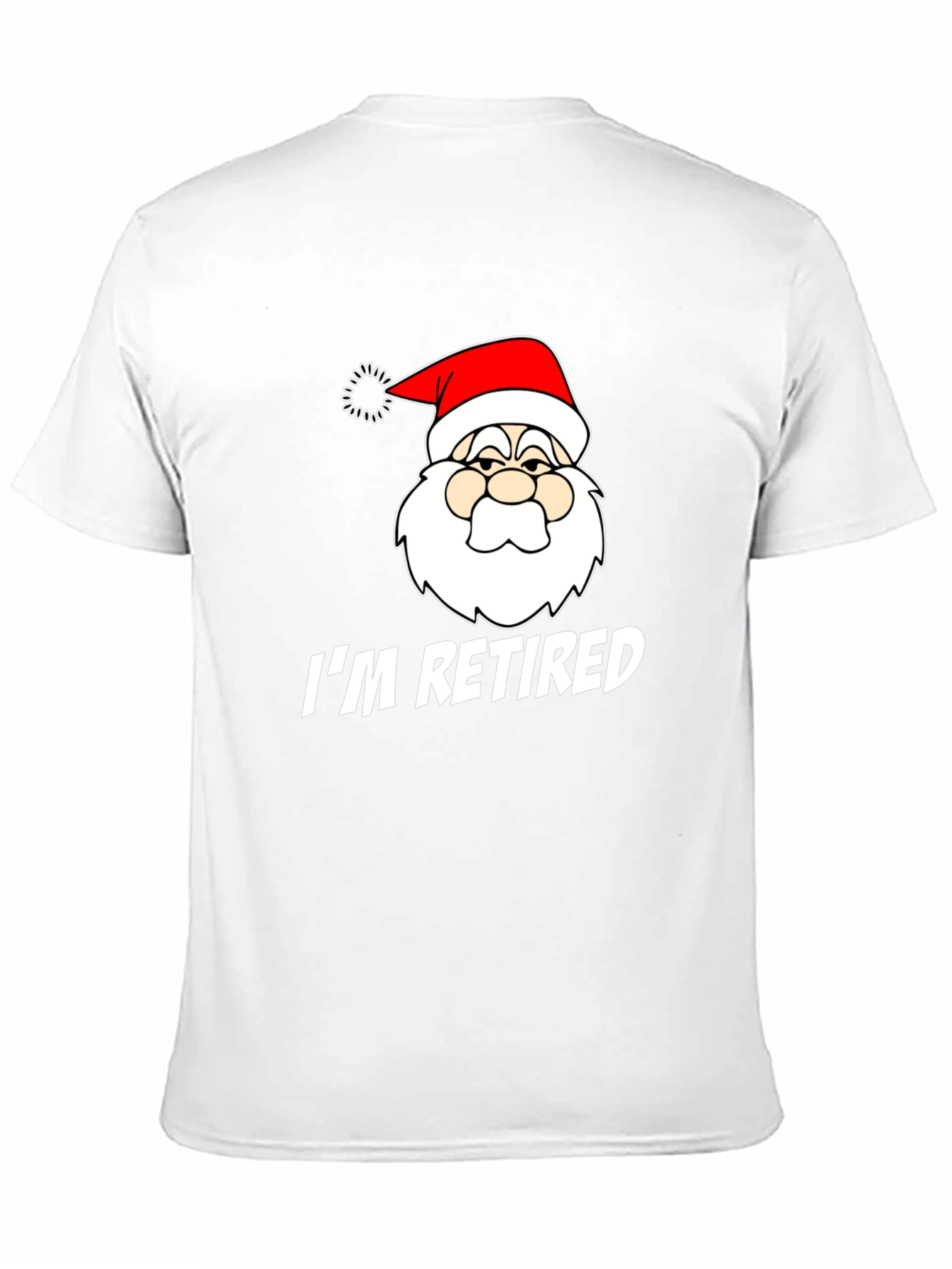 Black Funny Santa I'm Retired Black T-Shirt view 11