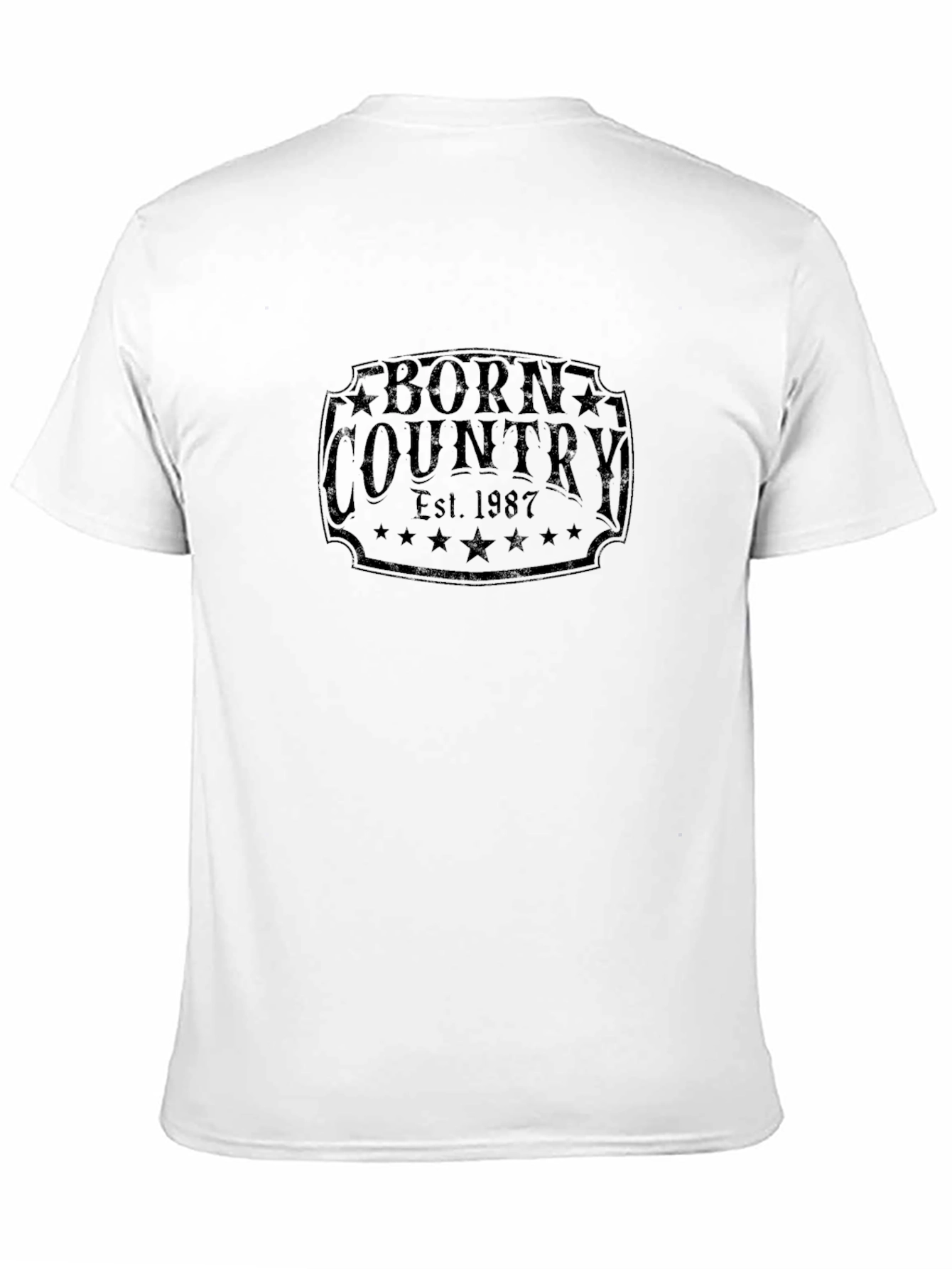 Black Born Country Est. 1987 Black T-Shirt view 11