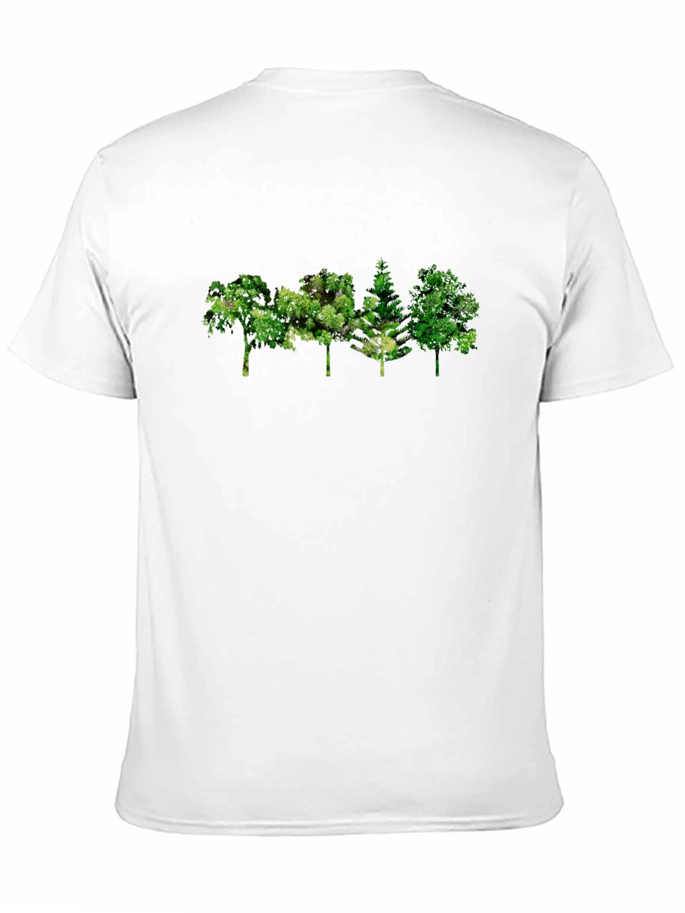 Black Men's Black Tree Graphic Tee - Nature Inspired Design view 11