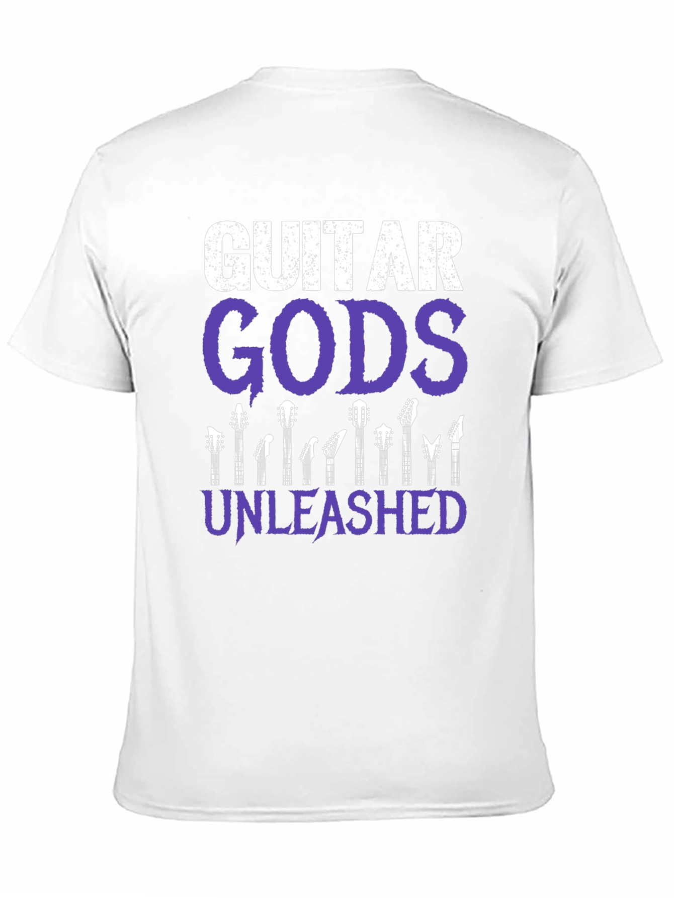 Black Guitar Gods Unleashed Graphic Tee - Black Cotton T-Shirt view 11