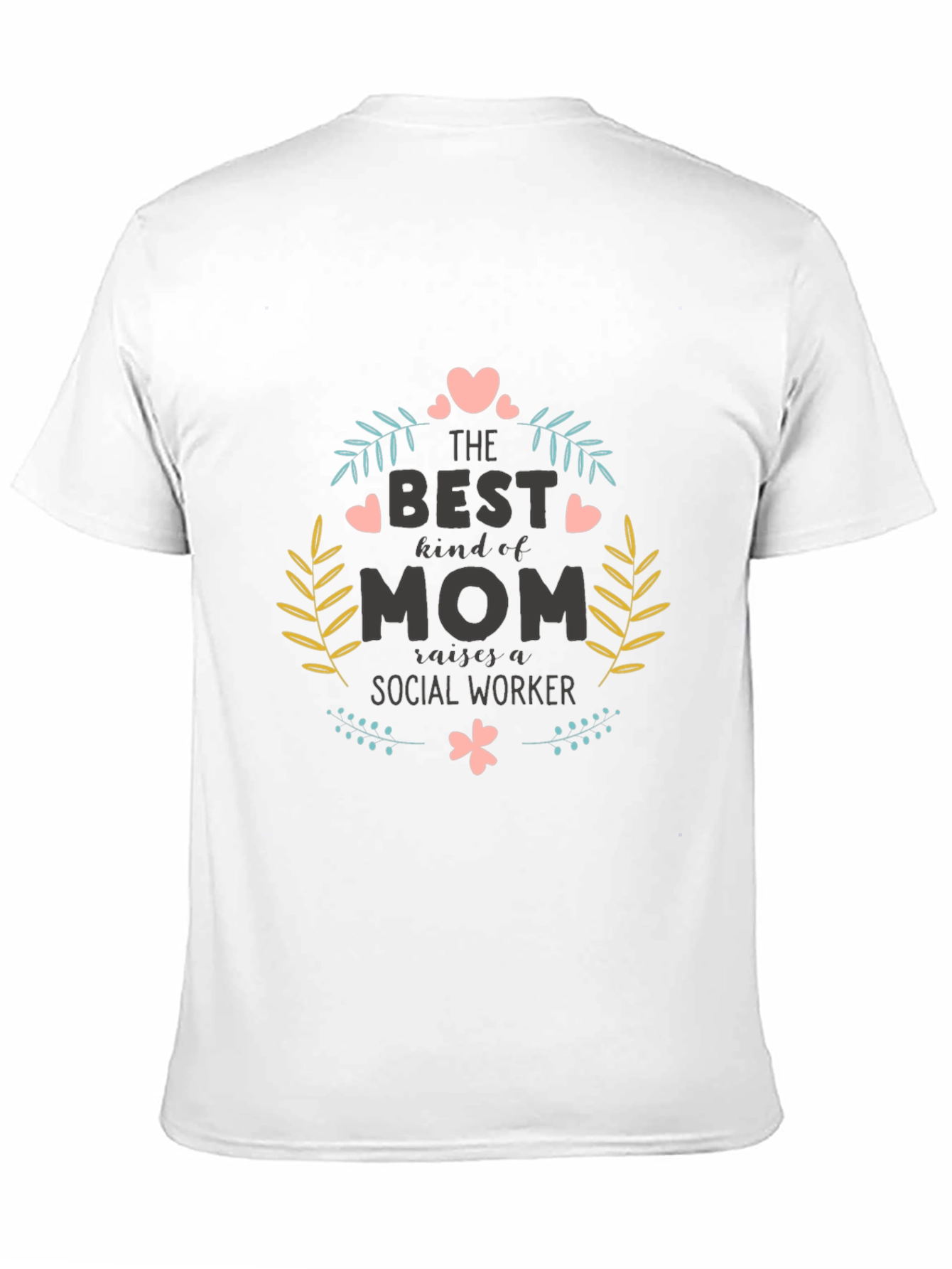 Black Best Kind of Mom Social Worker Graphic T-Shirt view 11