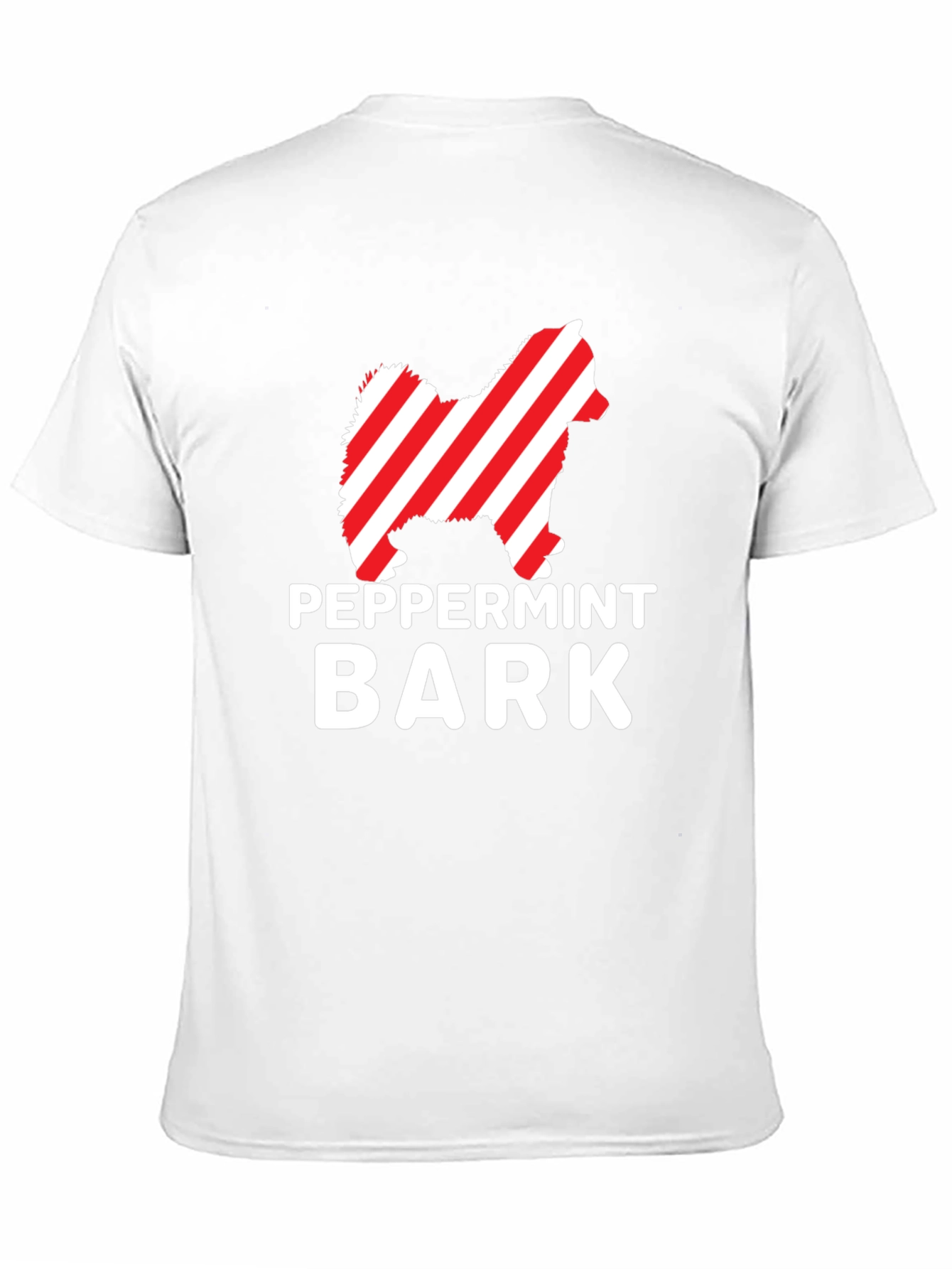 Black Peppermint Bark Dog T-Shirt - Festive Holiday Apparel view 11