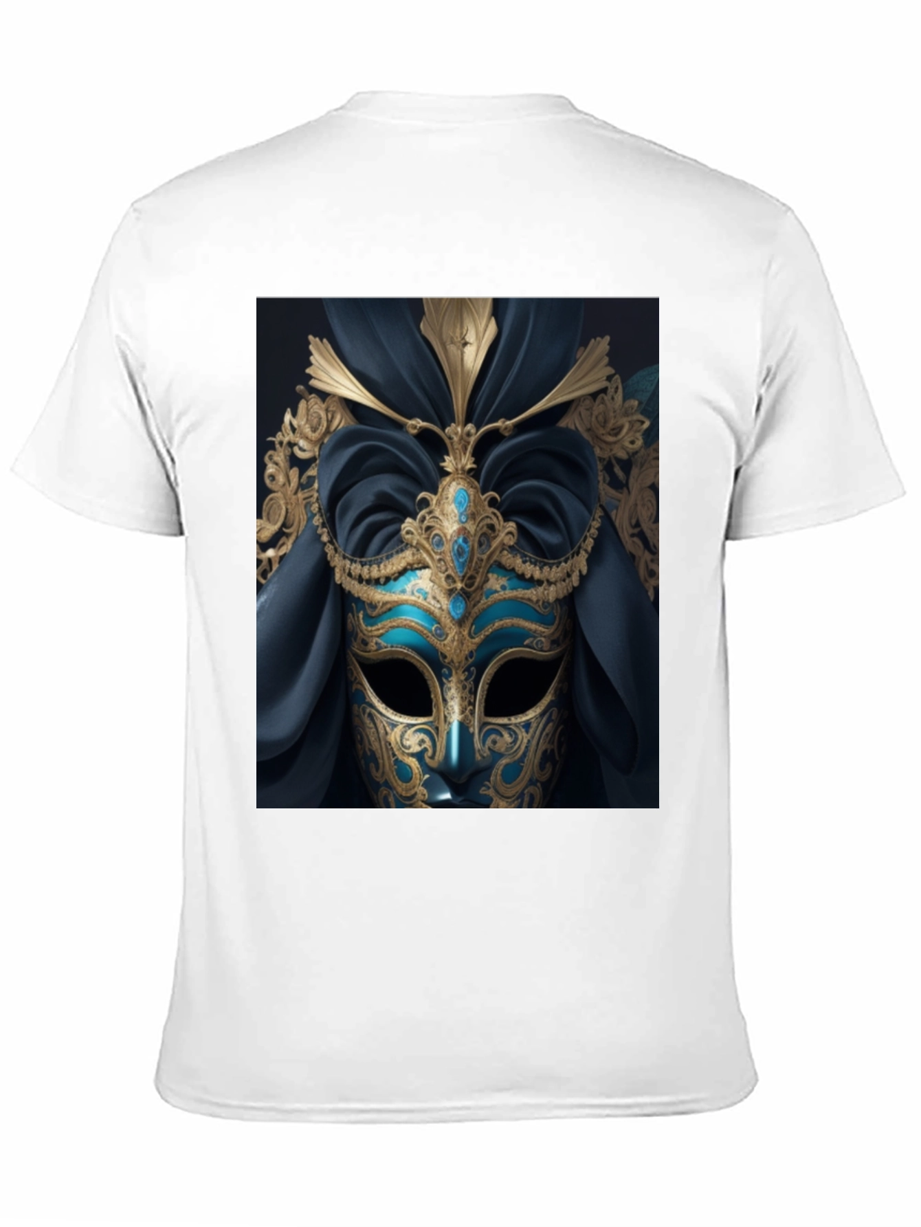 Black Mystic Masquerade T-Shirt - Unique Artistic Design view 11